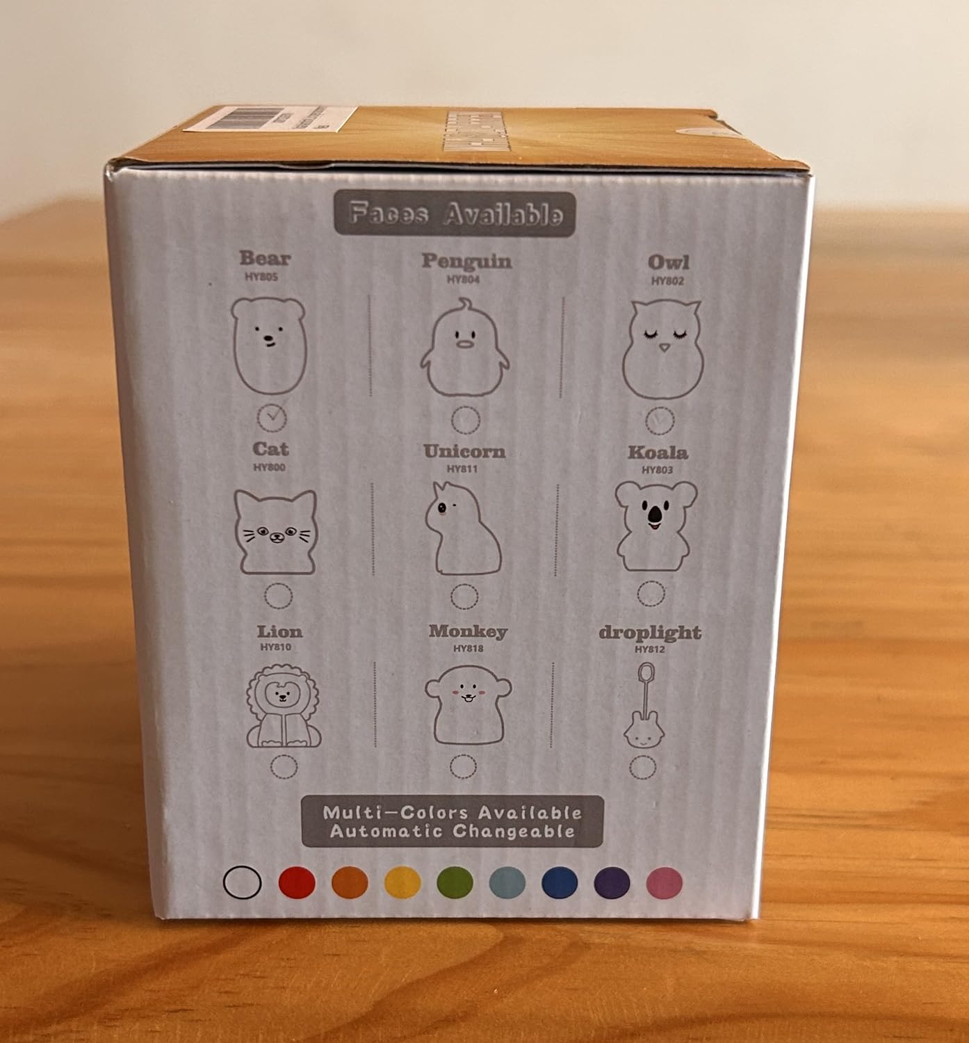Medium Bear Night Light - 9 Color Changing, USB Rechargeable, Touch Control for Kids & Adults - Perfect for Bedrooms & Nurseries