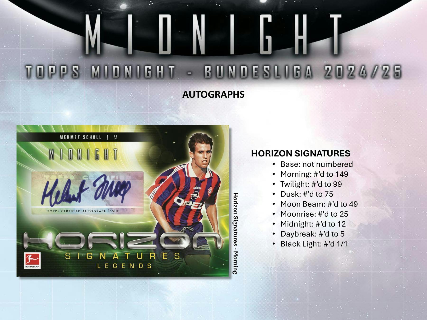 2024-2025 Topps Midnight Bundesliga Soccer Hobby Box - 24 Packs with Autographs & Memorabilia Cards - Perfect for Collectors, Fantasy Leagues & Soccer Fans