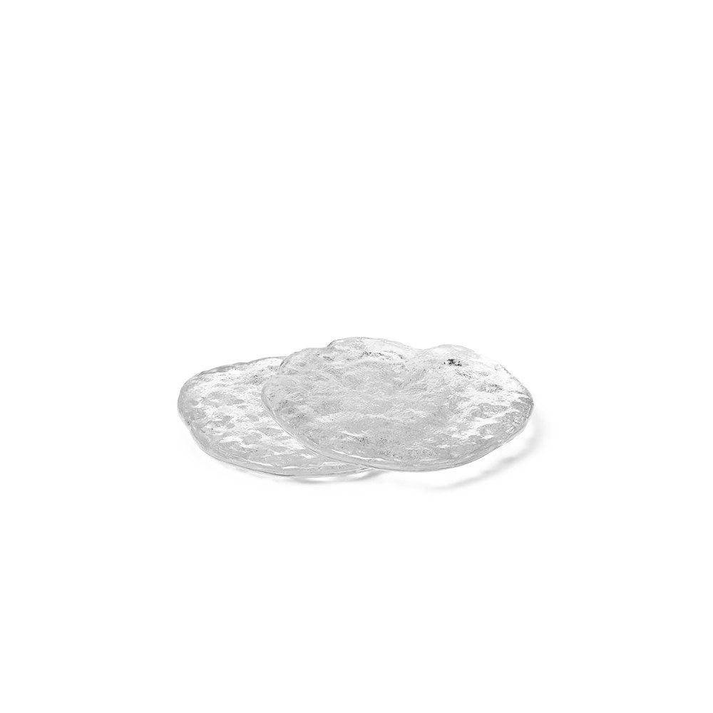 FERM LIVING Momento Glass Stones - Large Clear Decorative Stones Set of 2 for Home Decor, Table Centerpiece & Wedding Decorations