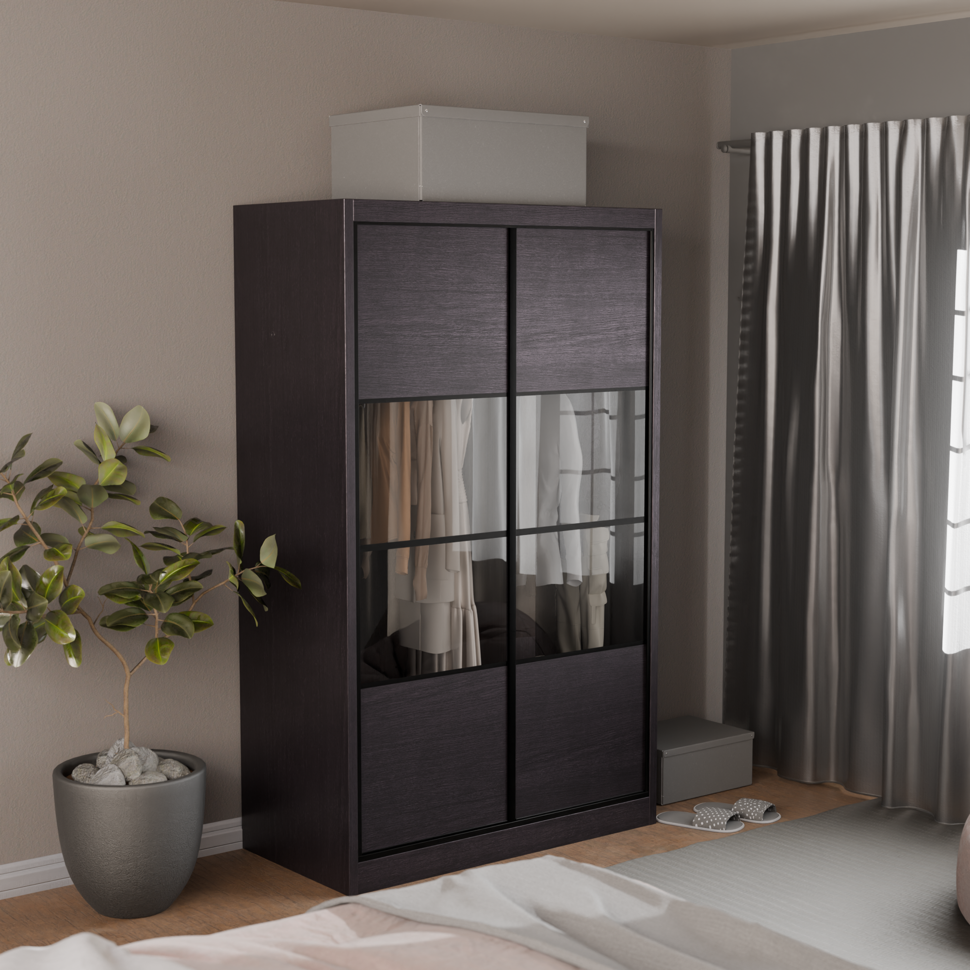 Josie Modular Wardrobe W01 - Customizable Closet Organizer with Adjustable Shelves & Hanging Rod - Perfect for Bedroom, Walk-In Closet & Small Space Storage Solutions