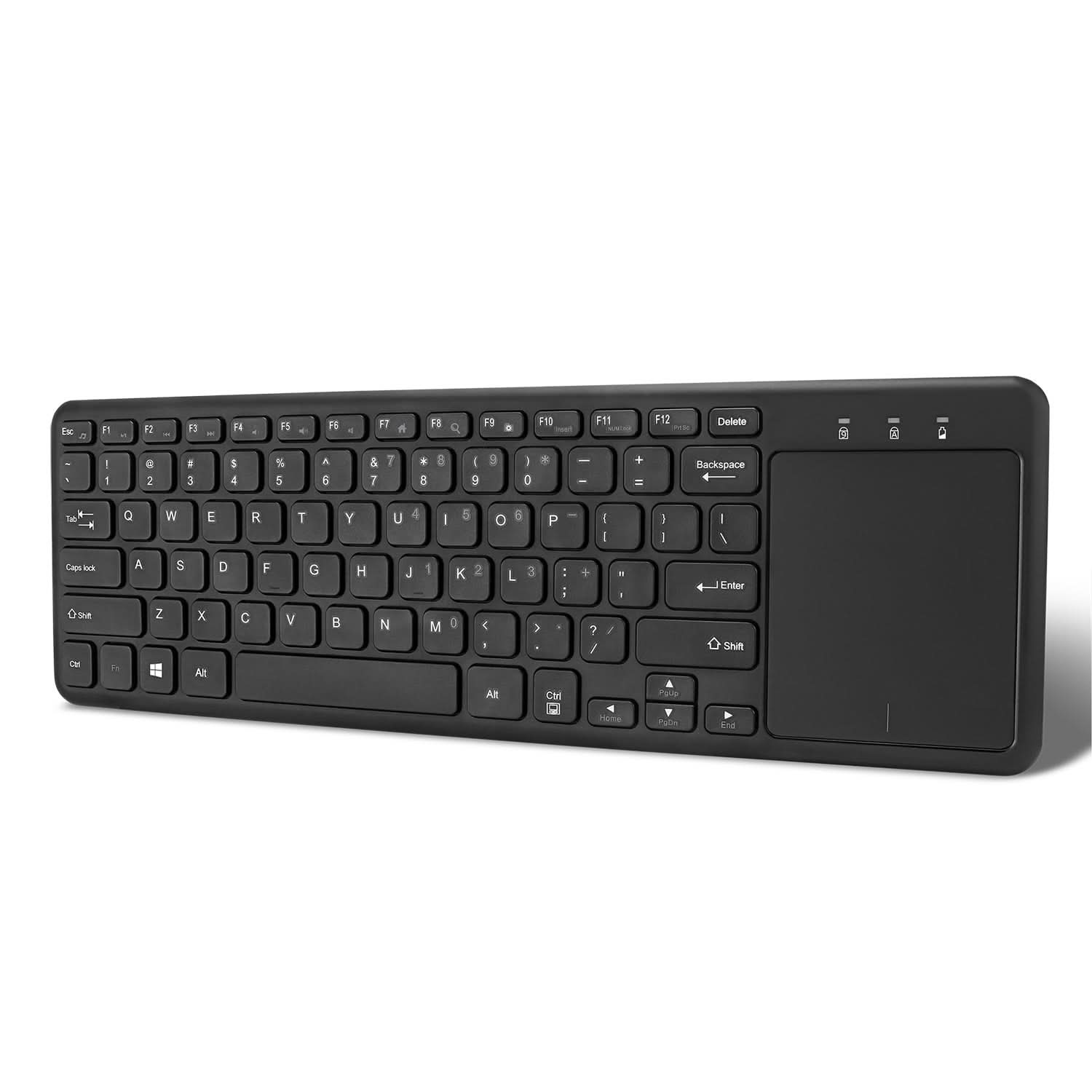 Adesso Wireless Keyboard with Built-in Touchpad - Ergonomic Bluetooth Keyboard for PC, Laptop, Tablet - Perfect for Home Office, Gaming & Smart TV Use