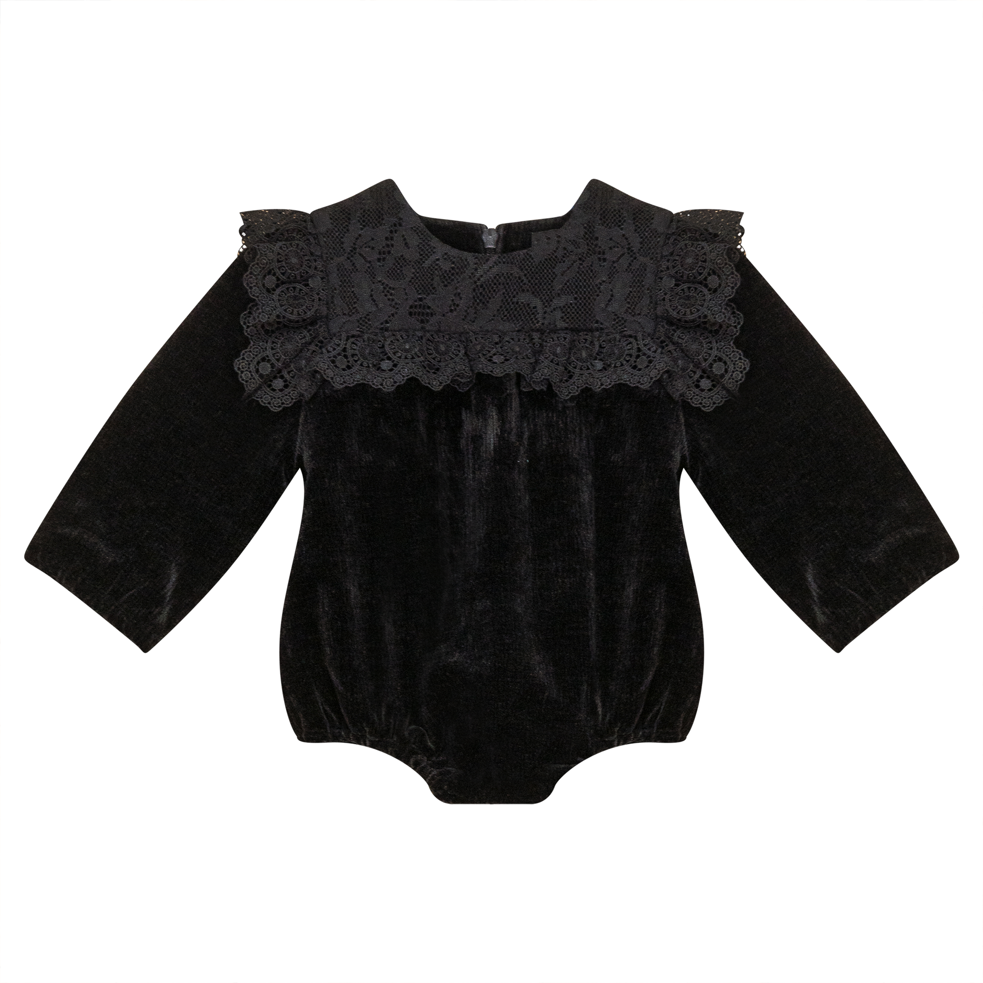 Lace Trim Velvet Bubble Sleeve Blouse - Elegant Women's Top for Party & Date Night | Perfect for Weddings, Cocktail Events & Romantic Outfits