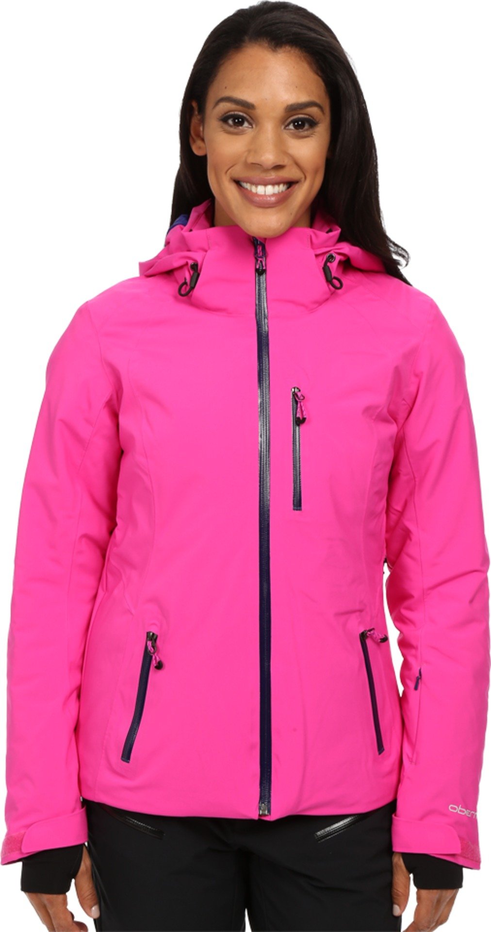 Obermeyer Women's Cruz Jacket - Waterproof Winter Coat, Windproof Ski Jacket, Insulated Puffer Coat in Vivacious Pink, Size 12 Regular - Perfect for Skiing, Snowboarding & Outdoor Winter Activities