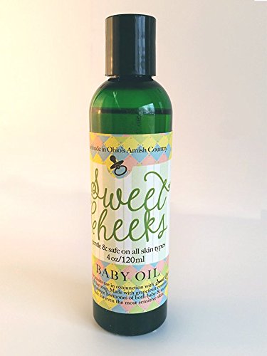 Sweet Cheeks Baby Oil for Sensitive Skin - Organic & Hypoallergenic Baby Massage Oil - Perfect for Newborns, Infants & Toddlers - Ideal for Dry Skin, Cradle Cap & Gentle Baby Care