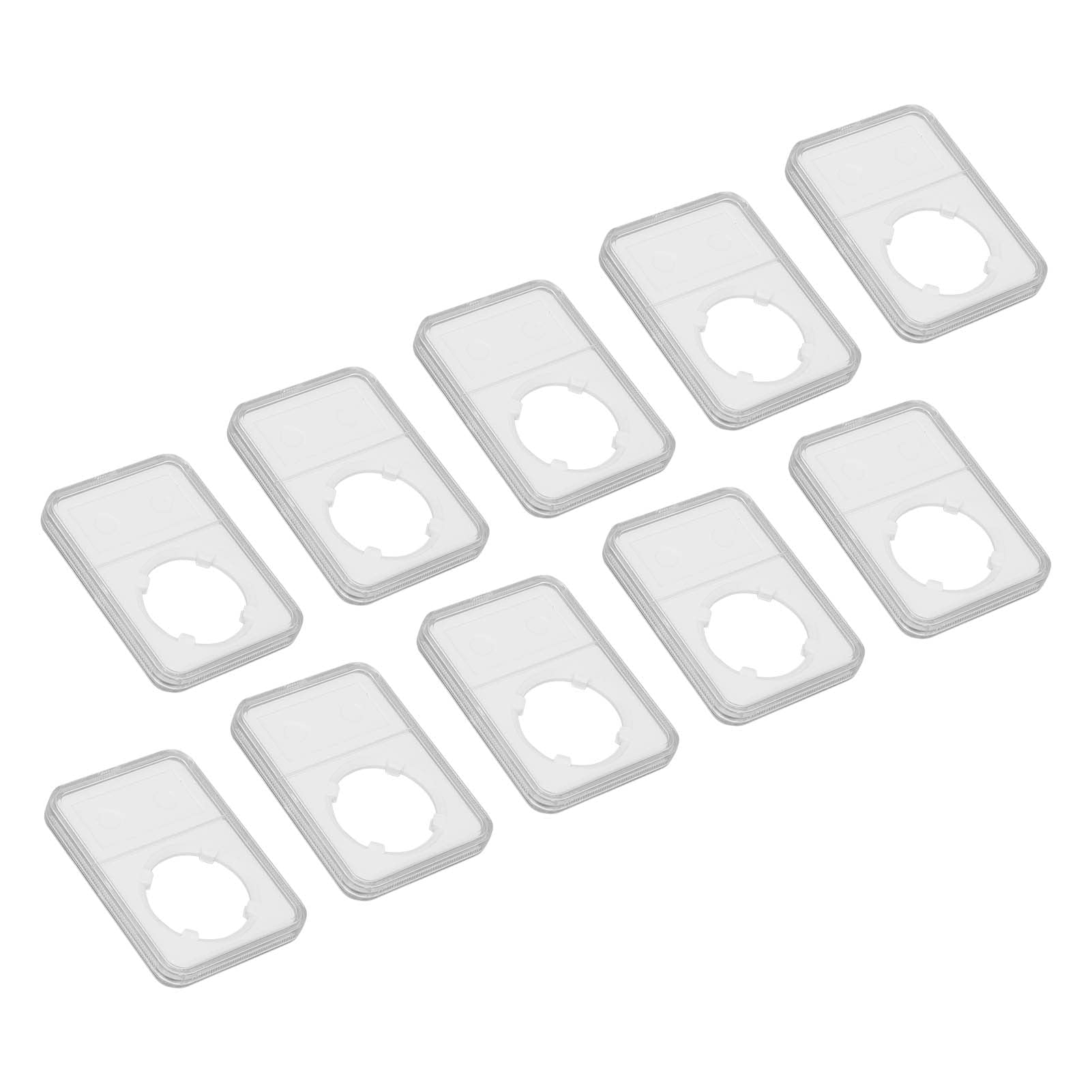 35mm Clear Plastic Storage Box - 10 Pack for Organizing Collectibles, Jewelry, Beads & Small Items | Durable Transparent Container for Home, Office & Craft Storage