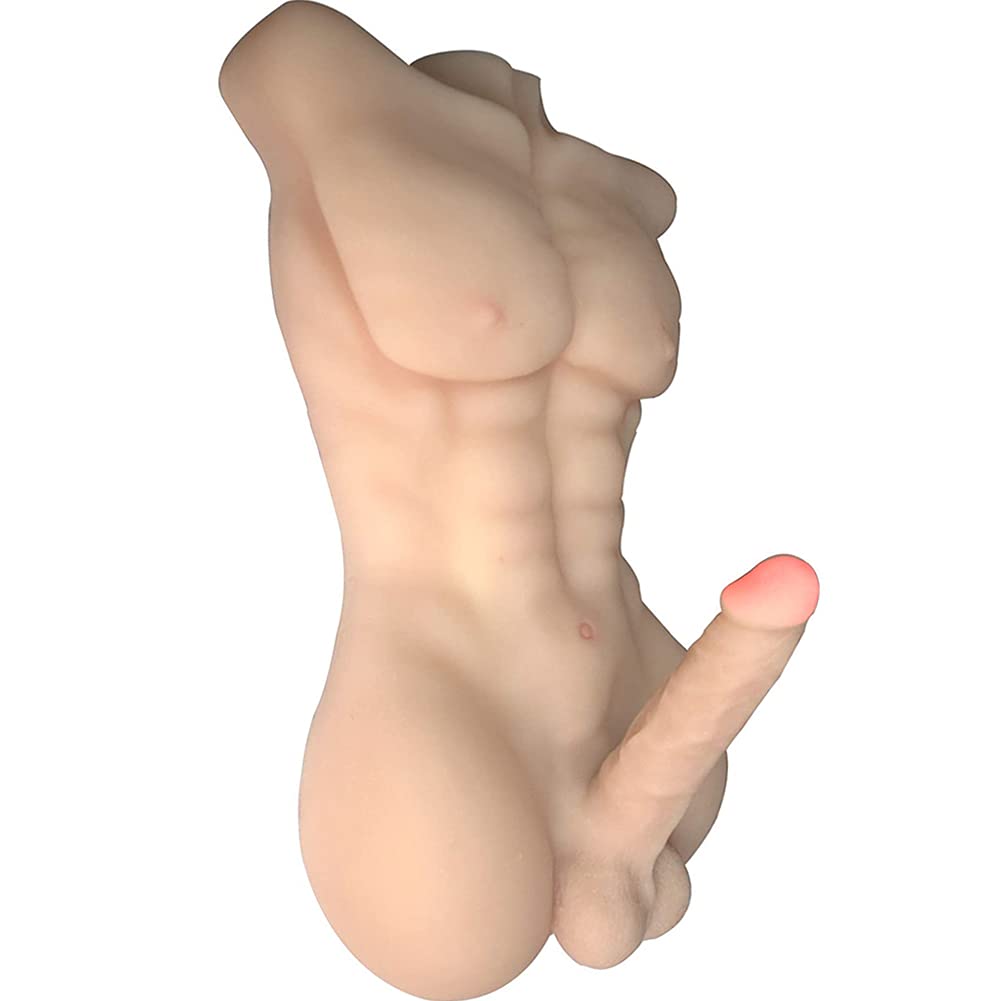 Realistic 3D Male Torso Sex Doll for Women - Selani Silicone Skin Male Body Torso with Detachable Dildo | Perfect for Solo Play, Couples Fantasy & Discreet Pleasure