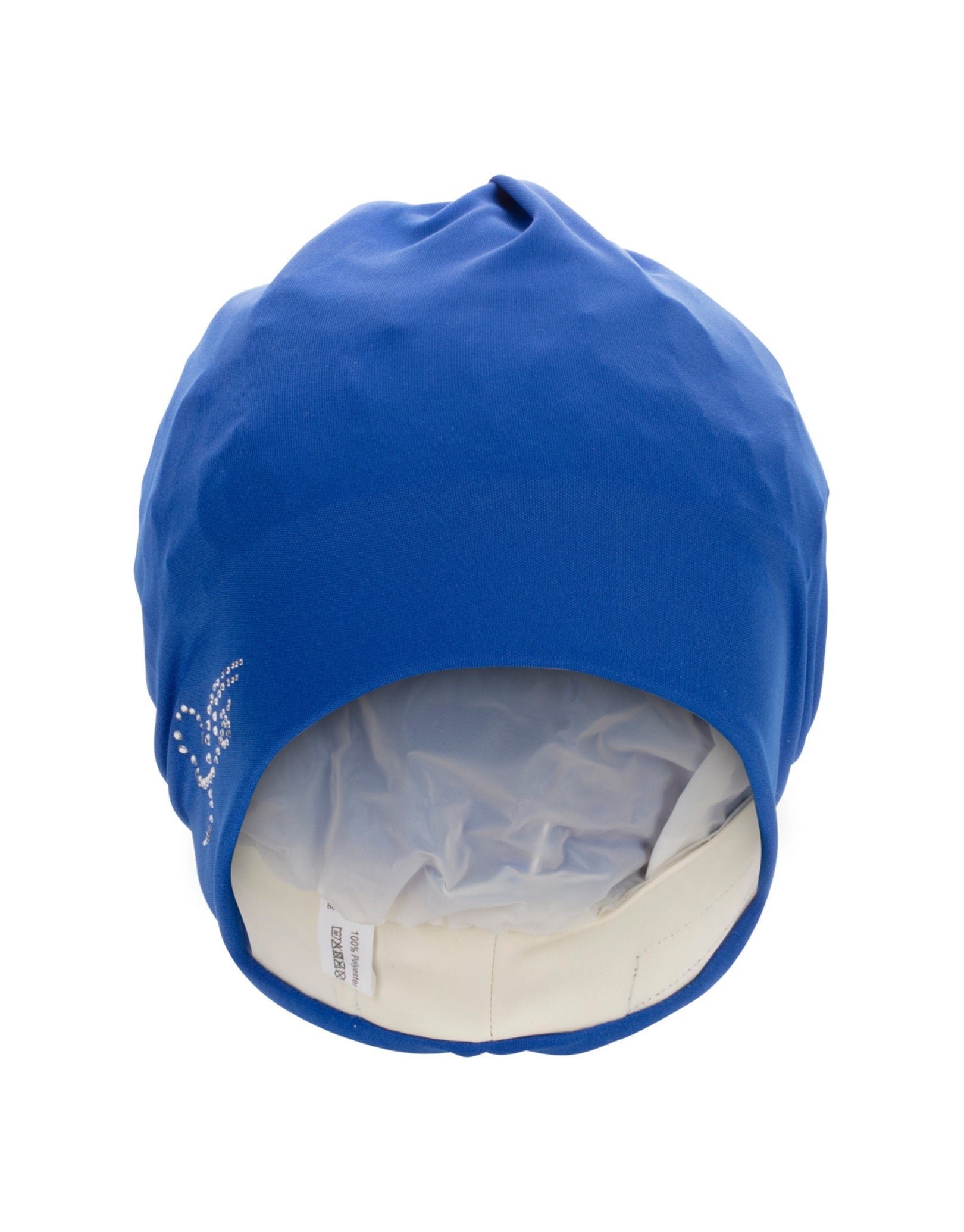 Waterproof Swim Cap with Applique Fabric Design - Comfortable & Stylish for Swimming, Water Aerobics & Pool Workouts