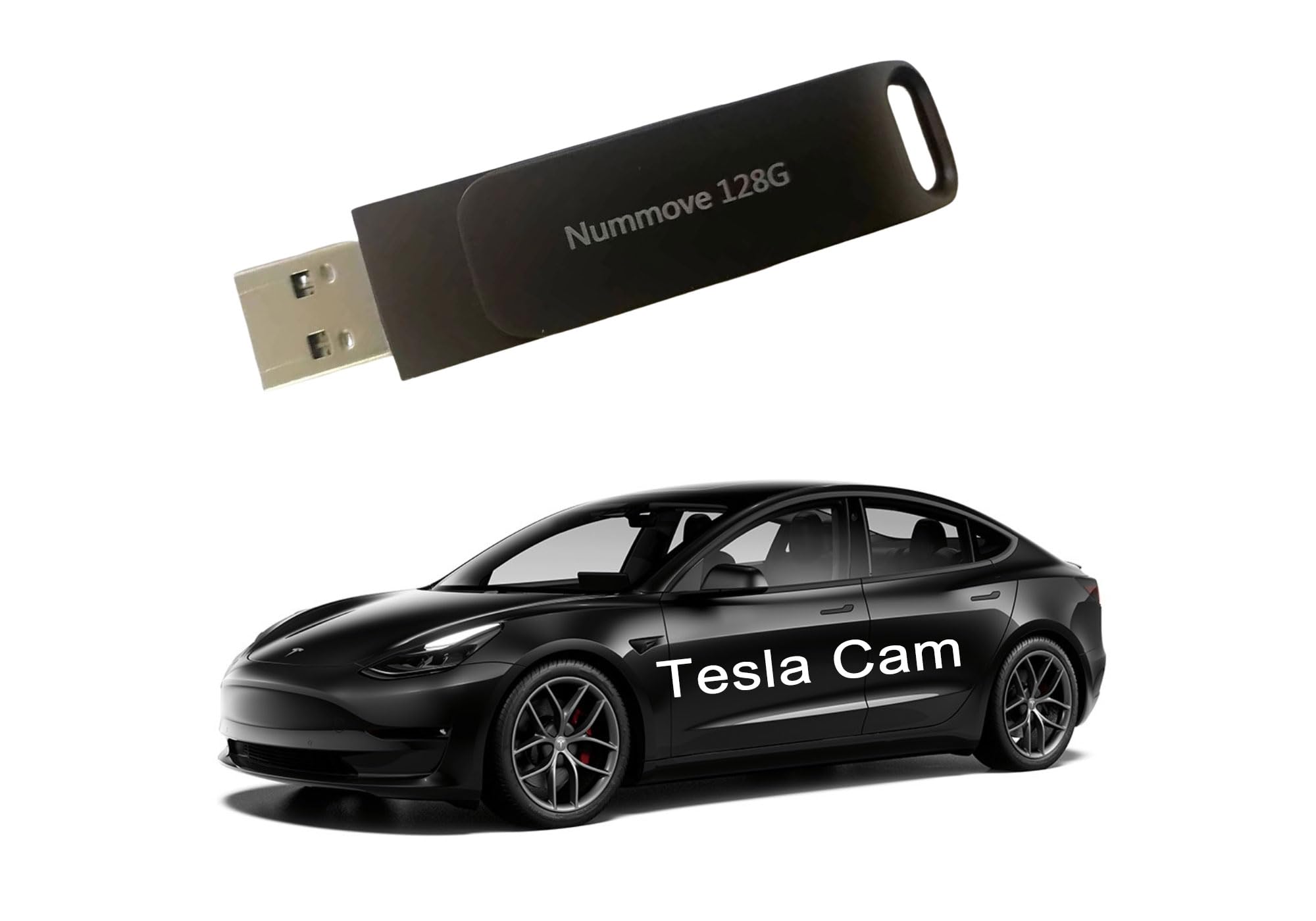 Tesla Dashcam and Sentry Mode Portable SSD Flash Drive 128GB USB 3.0 - Pre-Configured for Tesla Model 3/S/X/Y | High-Speed Storage for Dashcam Videos & Sentry Mode Footage | Perfect for Tesla Owners to Record and Store Driving Data Safely