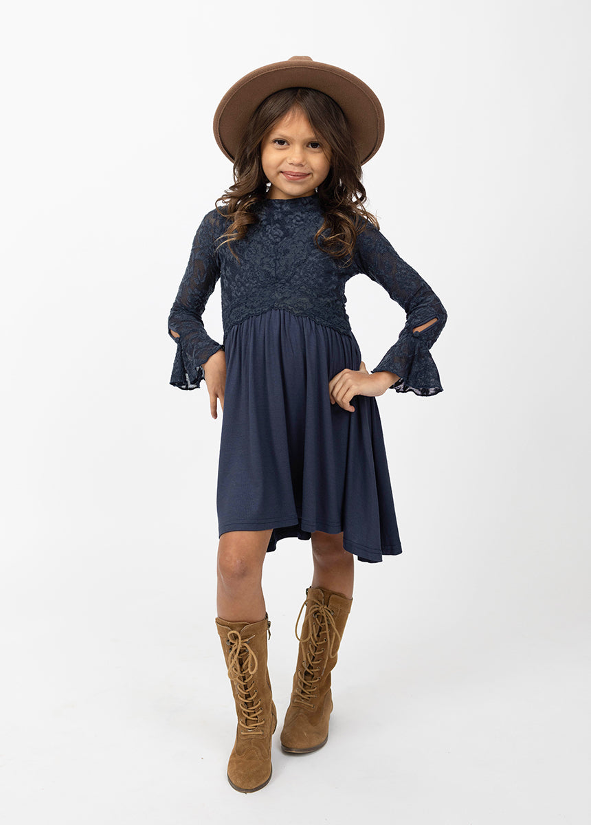 Kaleigh Navy Blue Dress for Women | Elegant Casual & Party Wear | Perfect for Office, Date Night & Special Occasions