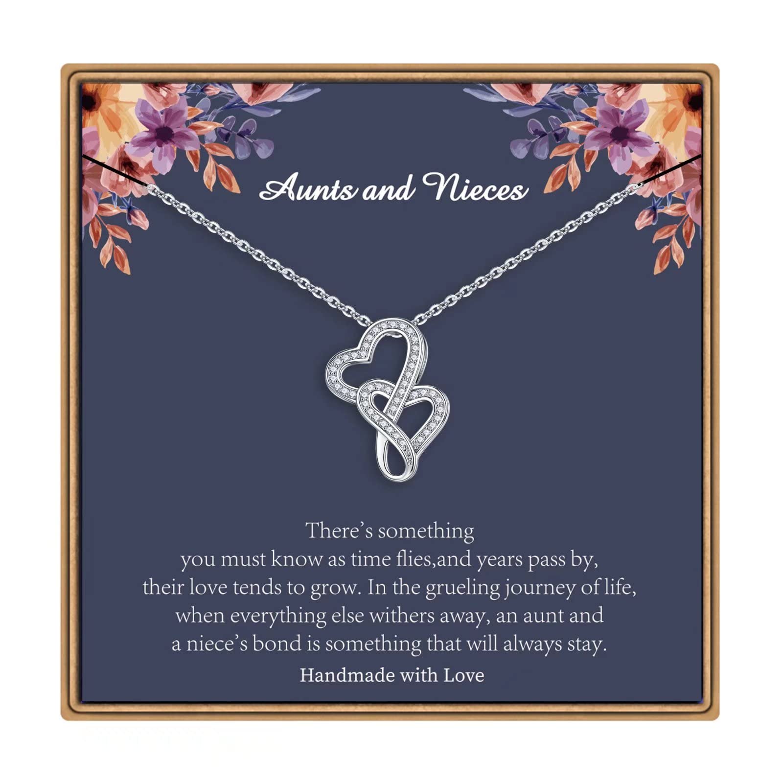 Elegant White Gold Plated Infinity Heart Necklace with Cubic Zirconia Pendant - Perfect Gift for Women, Girls, Grandma, Aunt, Sister & Mother - Jewelry for Graduation, Mother's Day, Anniversary & Birthday - Ideal for Daily Wear, Date Nights & Special Occasions