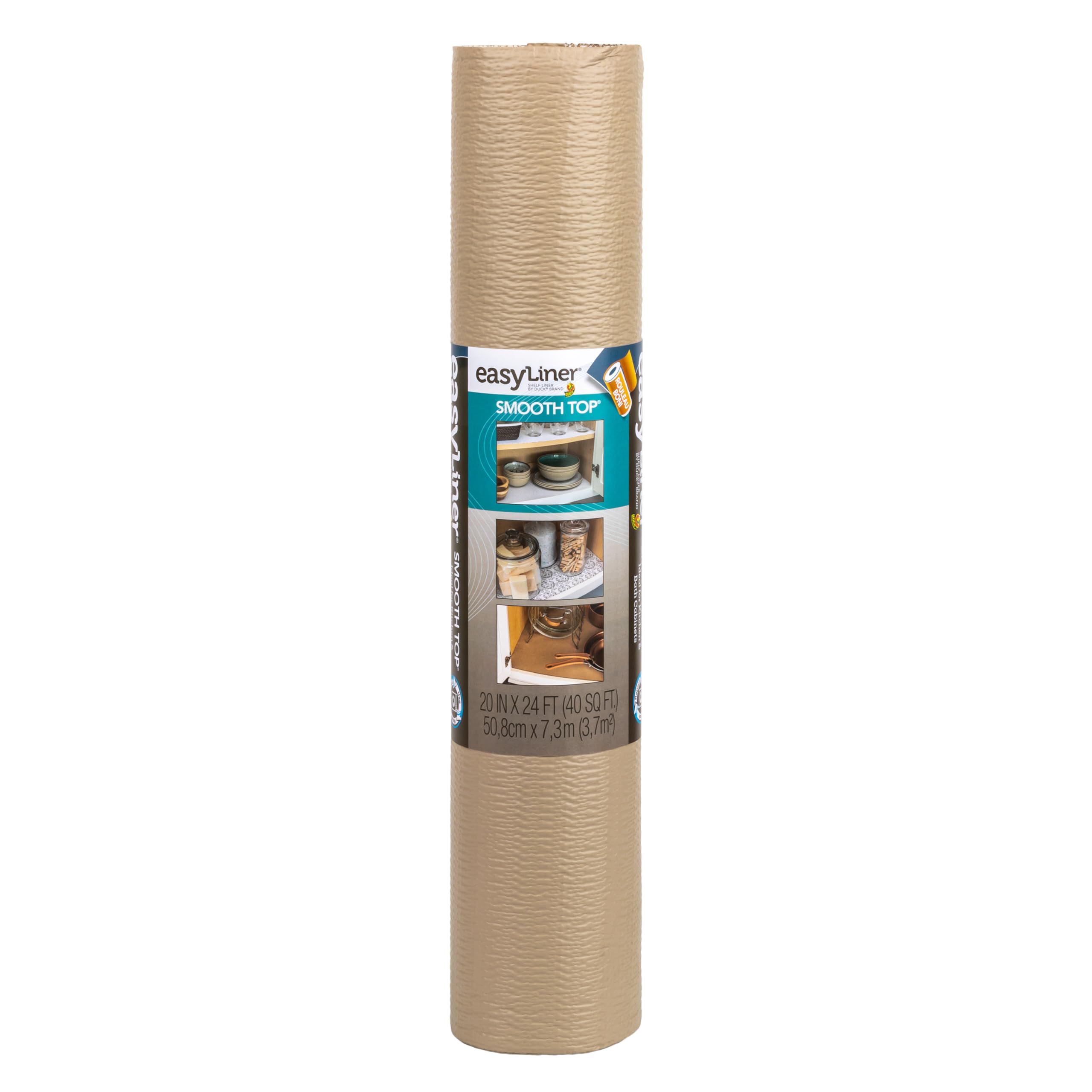 Non-Slip Smooth Top EasyLiner for Kitchen Cabinets & Drawers - 20