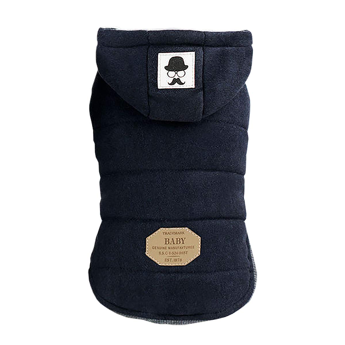 Warm Winter Dog Coat - Insulated Hoodie for Small & Medium Dogs & Cats | Cold Weather Pet Apparel | Cozy Jacket for Outdoor Walks & Indoor Comfort (M, Black)