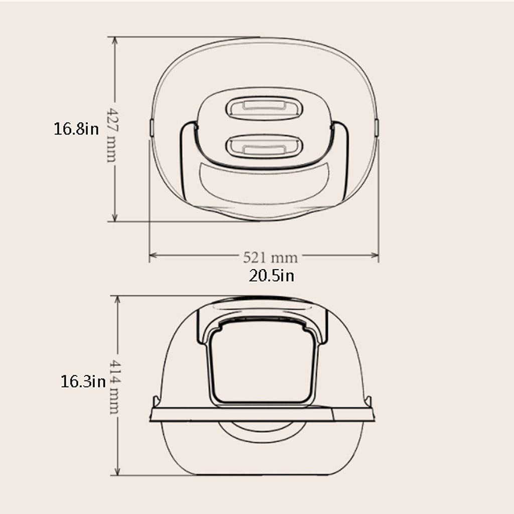 Fully Enclosed Cat Litter Box - Large Anti-Splash Design with Odor Control | Modern Cat Toilet for Home Use | Perfect for Multi-Cat Households & Small Spaces (Color: A)