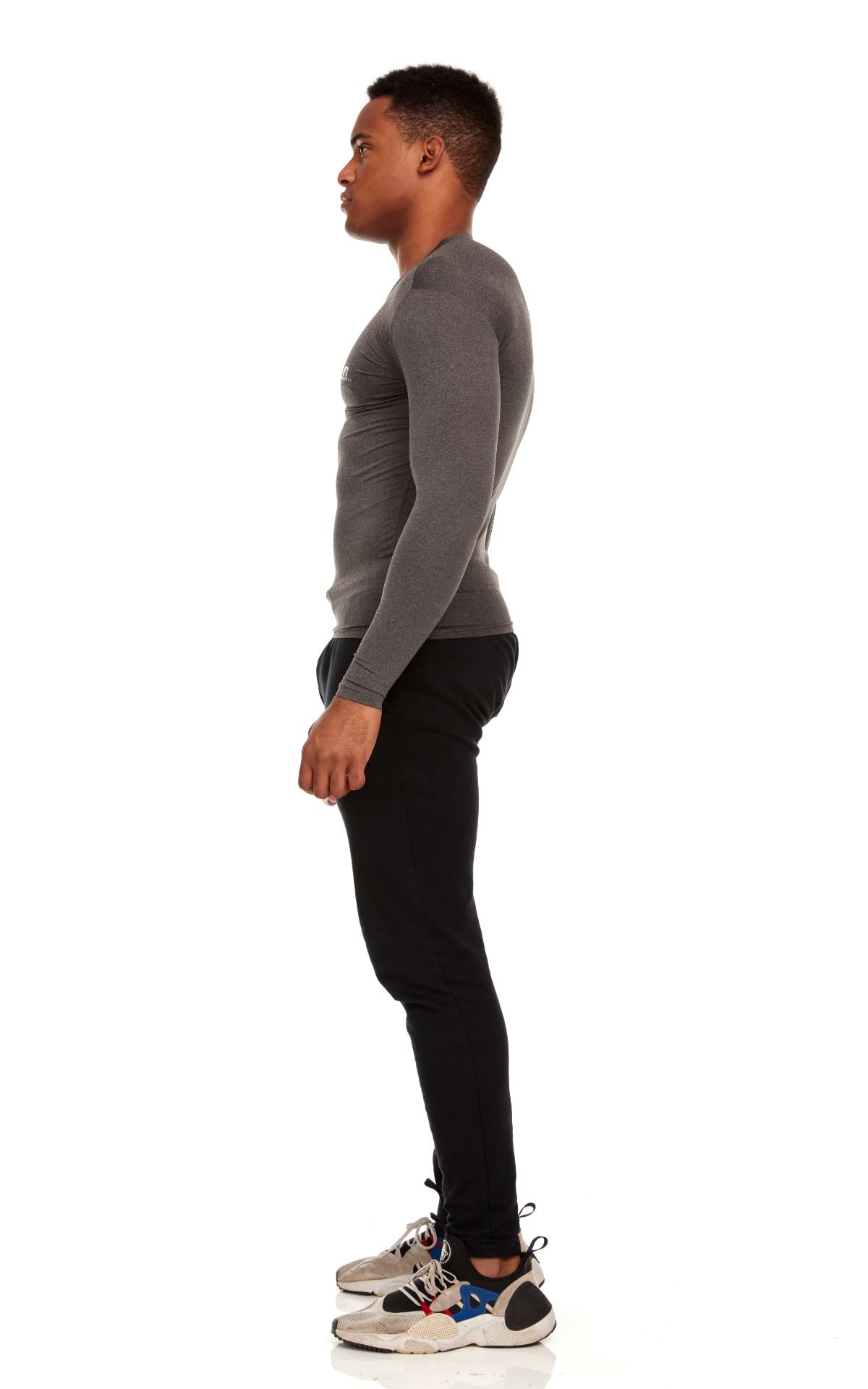 Russell Athletic Men's Long-Sleeve Compression Top - Lightweight Performance Shirt for Running, Workout & Training - Moisture-Wicking & Breathable for Gym, Sports & Active Lifestyle