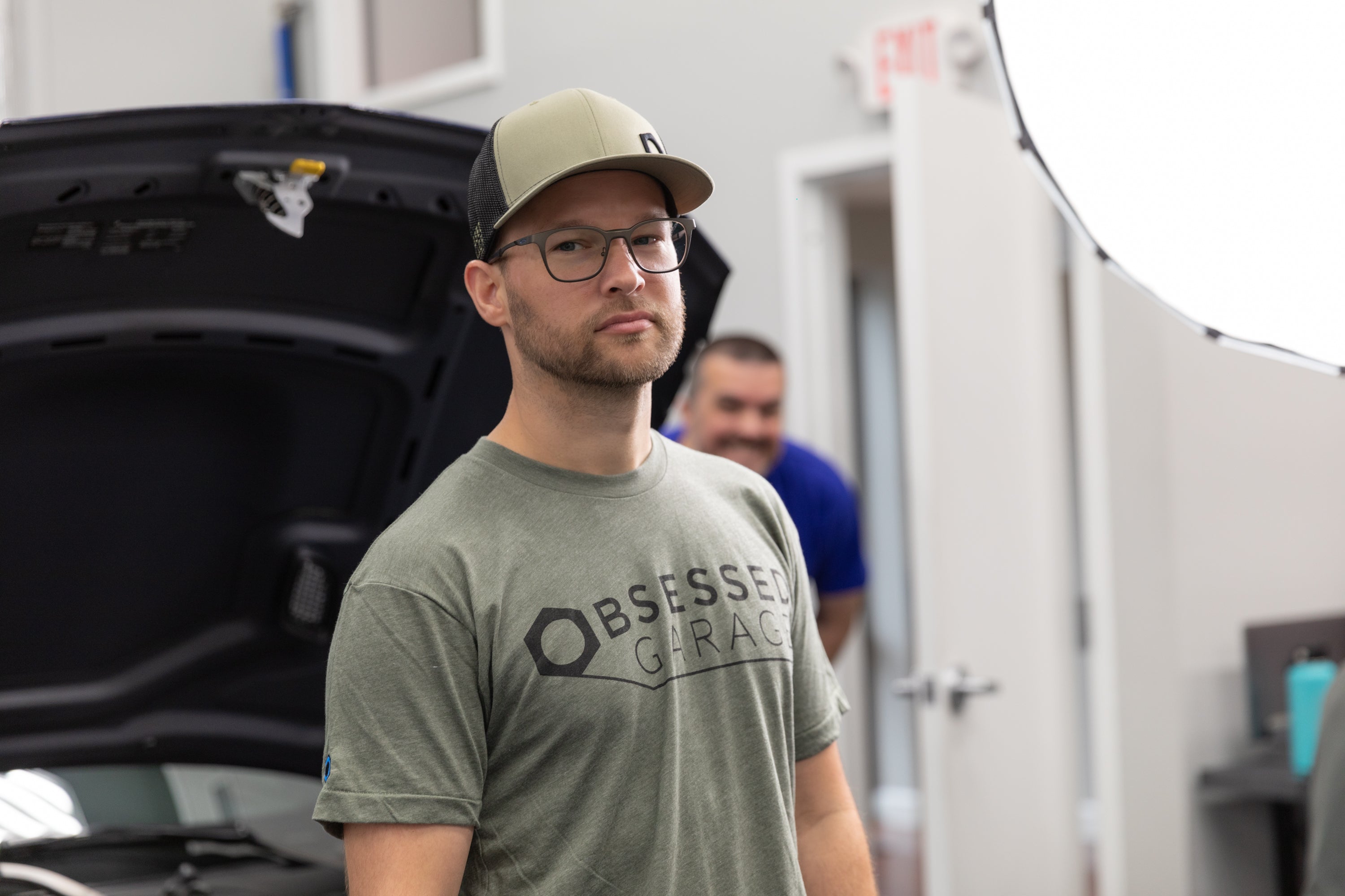 Obsessed Garage Logo T-Shirt - Premium Cotton Unisex Tee for Car Enthusiasts - Perfect for Car Shows, Meetups & Casual Wear