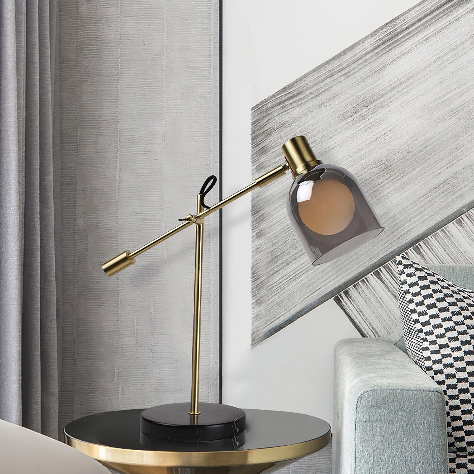 Modern Nyos Table Lamp - Stylish LED Bedside Lamp for Bedroom, Living Room & Office - Adjustable Brightness & Warm White Light - Perfect for Reading, Working & Relaxing