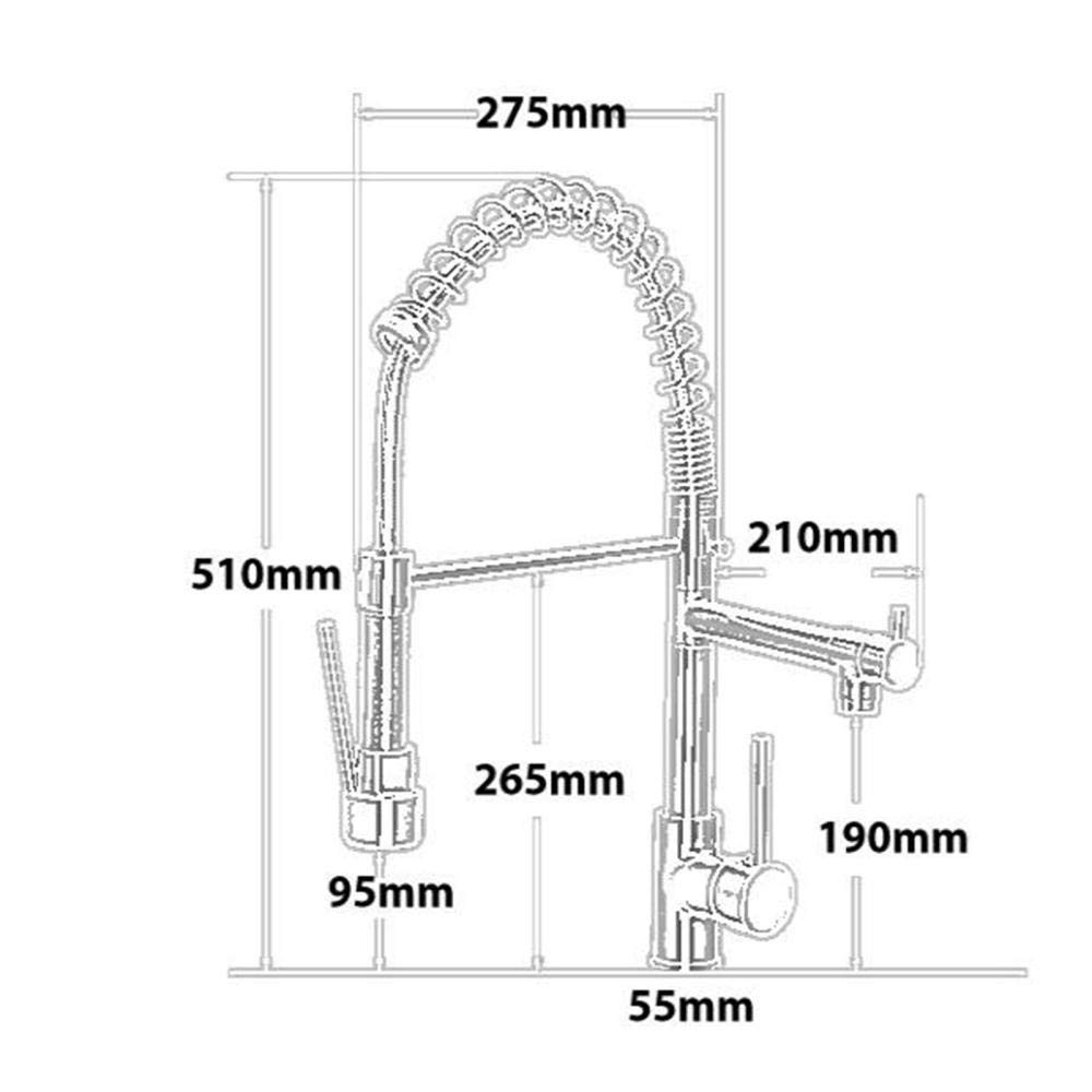Premium Gold Kitchen Faucet with Hot & Cold Water - Rotating Double Outlet Brass Sink Tap, Single Hole Easy Installation - Perfect for Modern Kitchens, Restaurants & RV Use