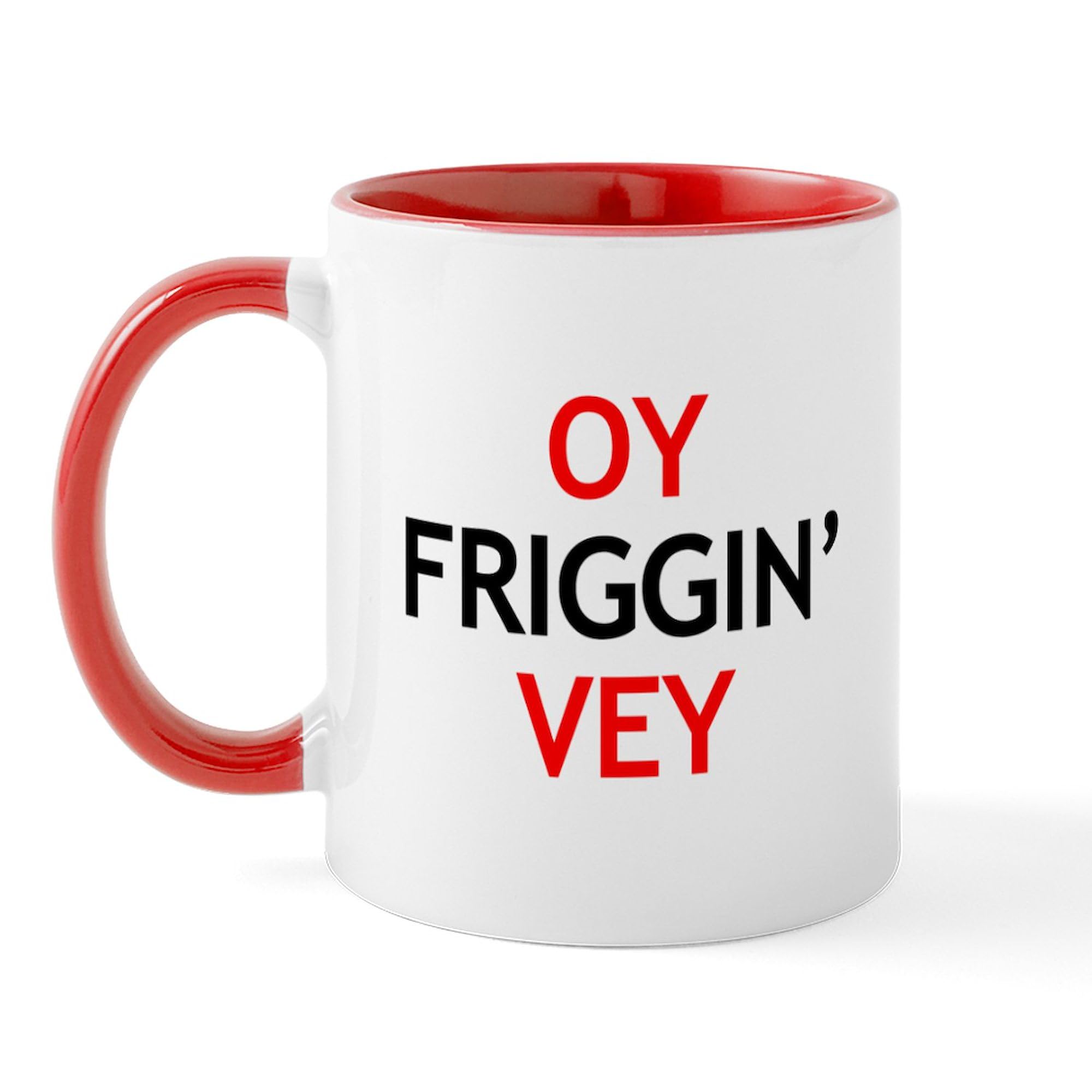 Oy Friggin' Vey Funny 11 oz Ceramic Coffee Mug (325 ml) - Perfect for Office Humor, Jewish Gifts & Coffee Lovers