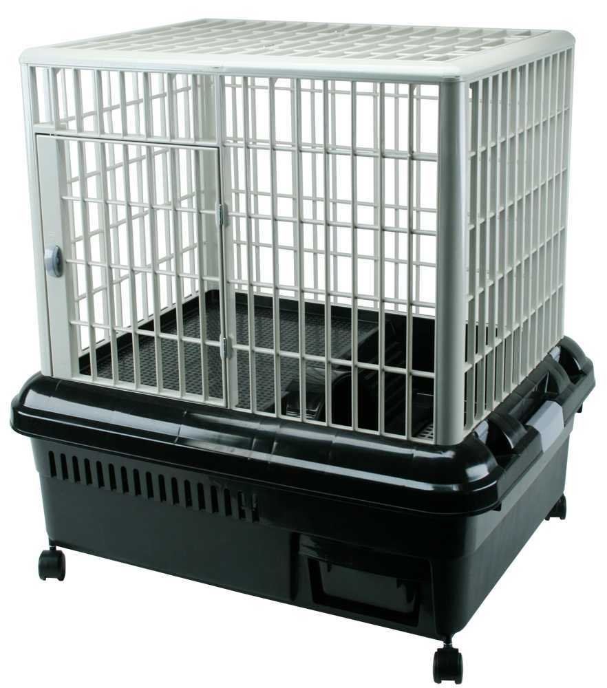 IRIS Indoor Plastic Rabbit Cage - Durable & Spacious Small Animal Habitat for Rabbits, Guinea Pigs, Hamsters - Perfect for Home, Pet Store, or Veterinary Use