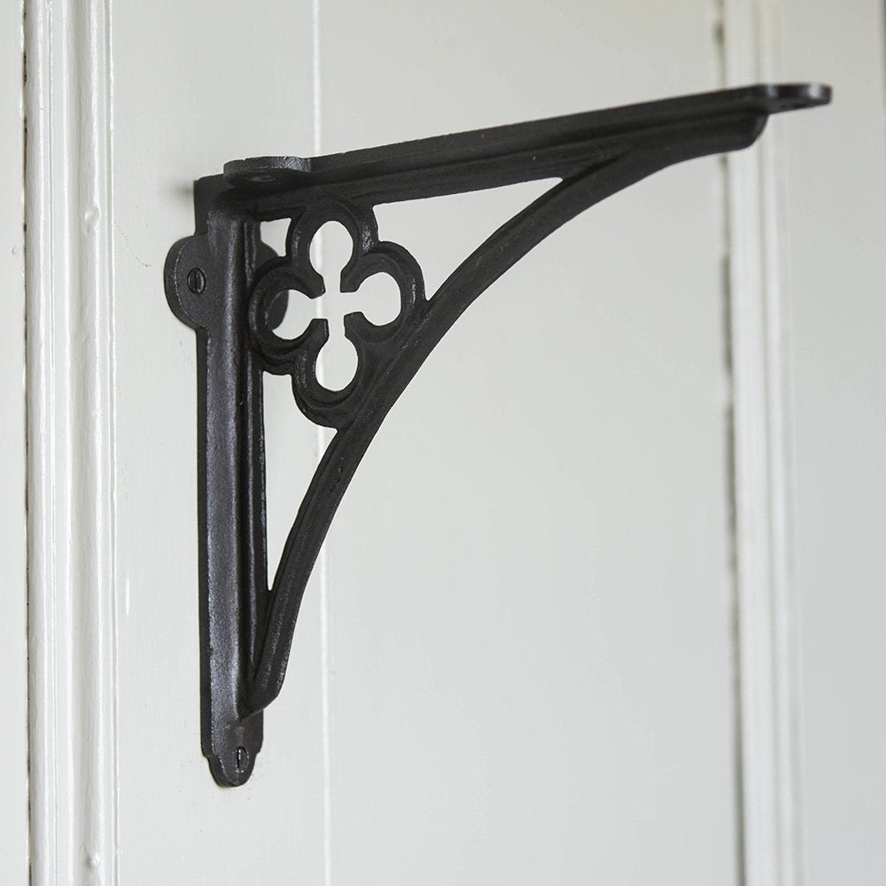 Antique Iron Gothic Shelf Bracket - Vintage Style Decorative Shelf Support for Home, Office & Garden Decor