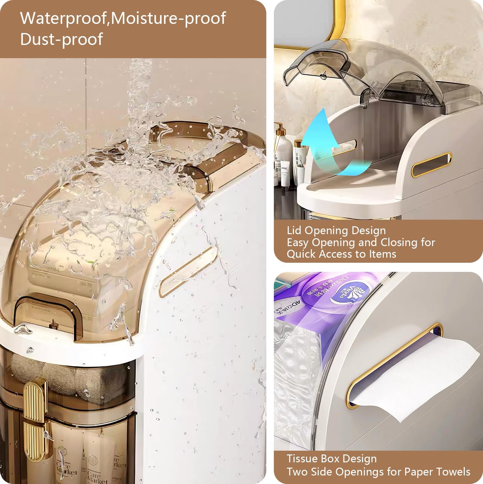 4-Tier Narrow Bathroom Storage Cabinet - 7.1