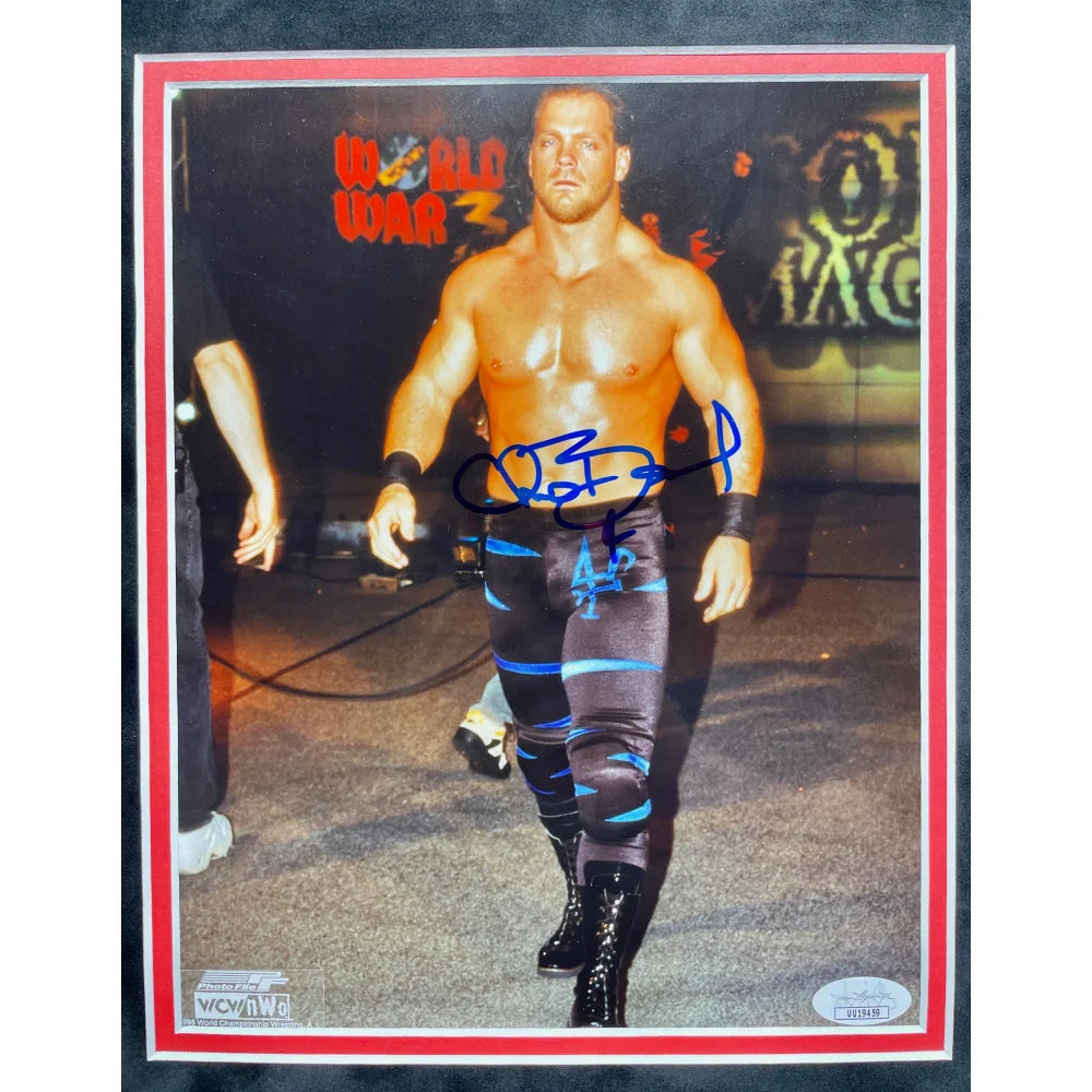Authentic Chris Benoit Autographed 8x10 Photo Collage - Framed with JSA COA - Signed WWE WCW WWF ECW Memorabilia - Perfect for Wrestling Fans & Sports Collectors