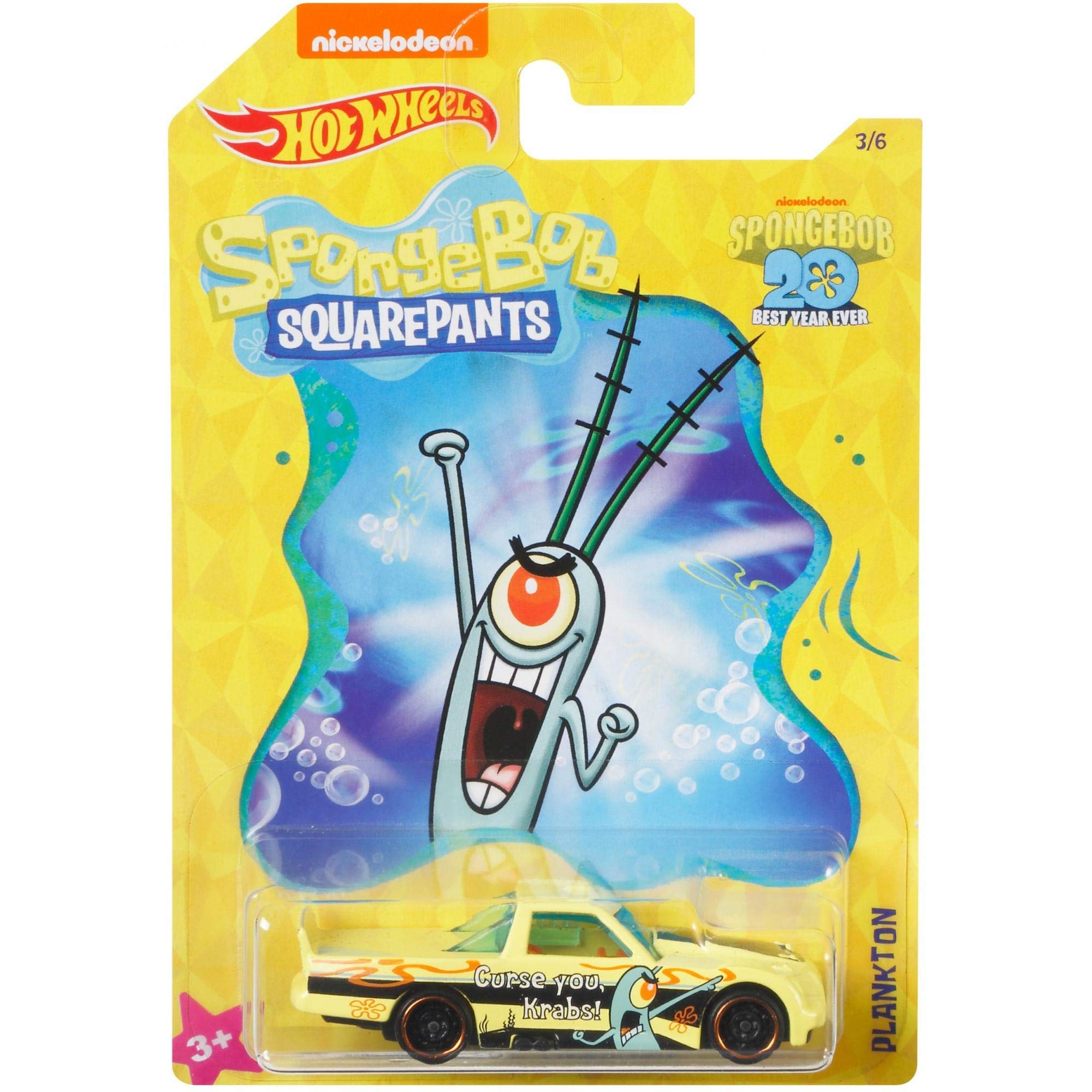 Hot Wheels Spongebob SquarePants Circle Trucker Die-Cast Car 1:64 Scale - Yellow Collectible Toy for Kids & Adults - Perfect for Playtime, Display & Gifting