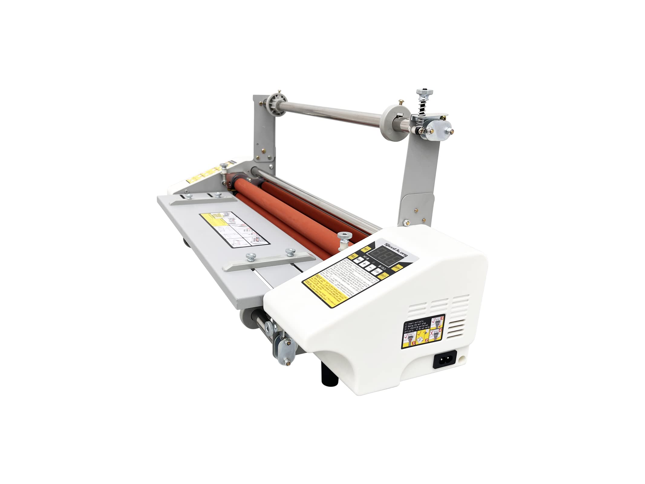 TECHTONGDA 110V Thermal Cold Roll Laminator Machine - Dual Side & Single Side Laminating with 4 Rollers & Digital Display - A2 Paper Size (17.3
