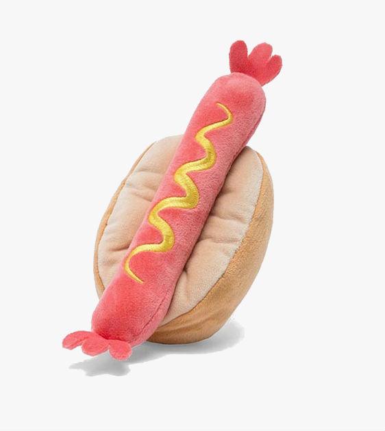 BarkShop Helga's Hot Dog Plush Dog Toy - Soft & Durable Pet Chew Toy for Small & Medium Dogs - Perfect for Playtime, Training & Cuddling