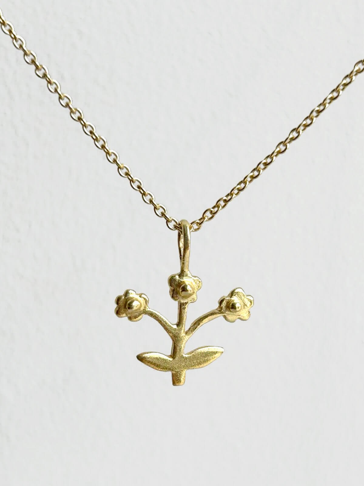 14K Gold Posie Necklace - Delicate Floral Pendant for Women | Perfect for Weddings, Anniversaries & Everyday Elegance
