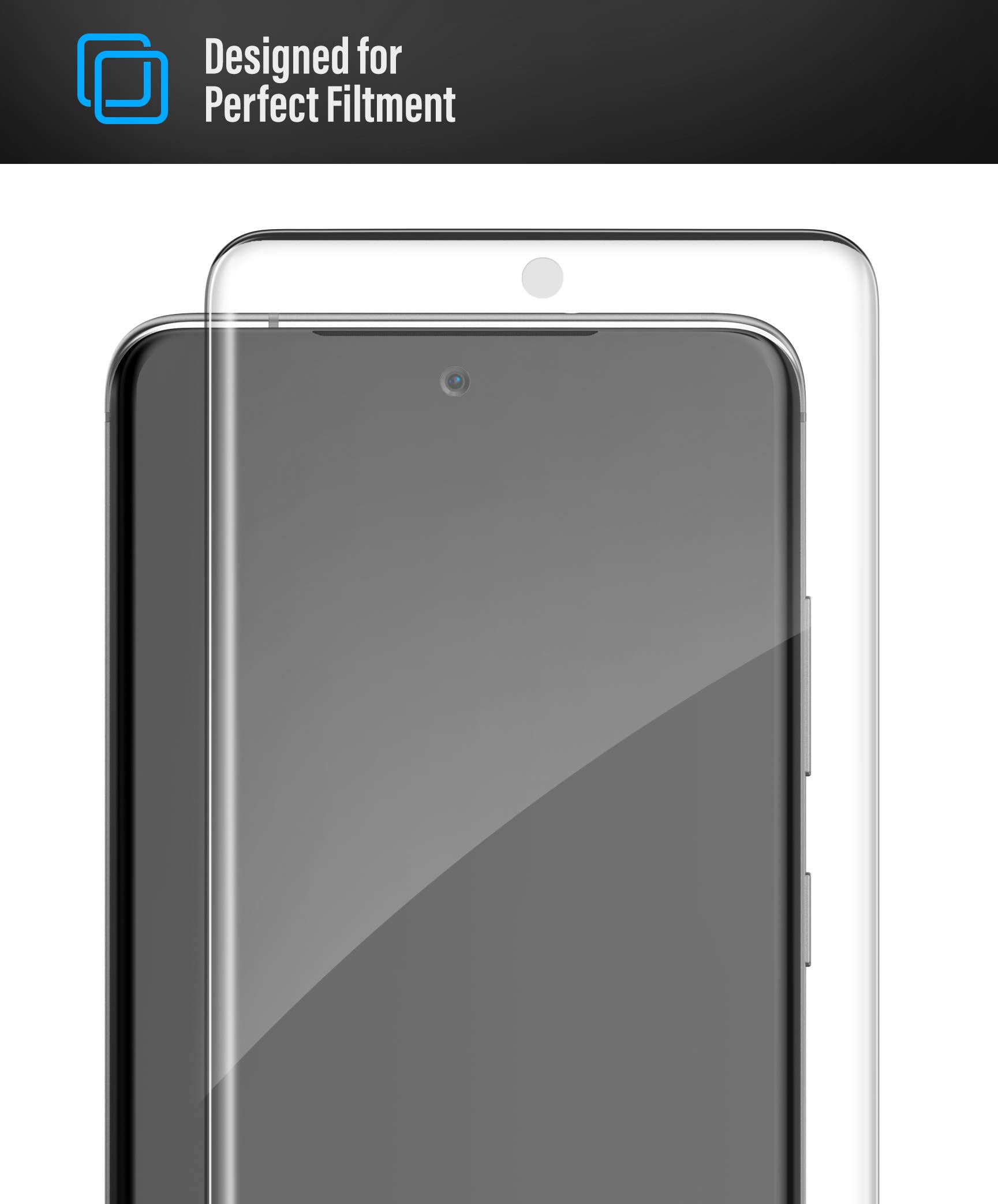 MagGlass Samsung Galaxy S20 Tempered Glass Screen Protector - HD Clear, Anti-Bubble, Scratch Resistant with In-Screen Fingerprint Sensor Support | Case Compatible Display Guard for Daily Protection & Gaming