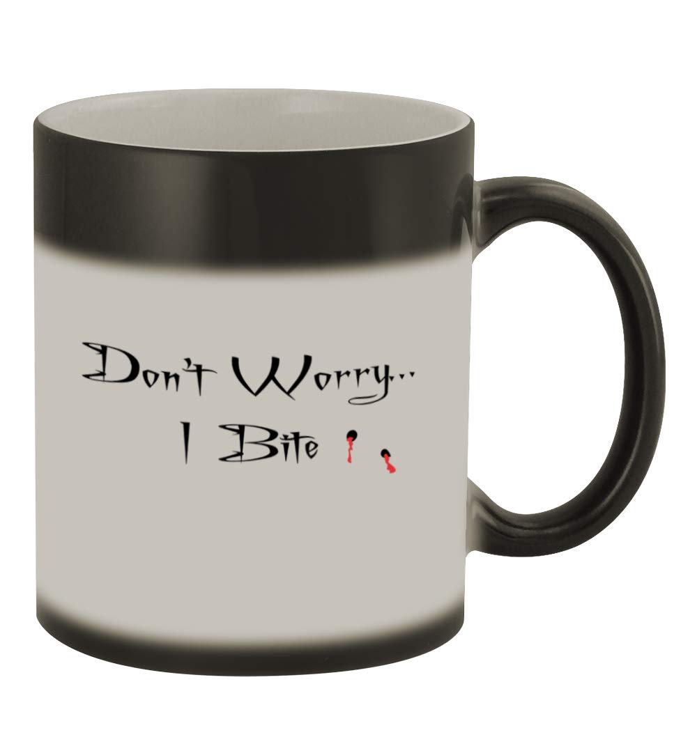 Magic Color Changing Coffee Mug - 11oz Ceramic Cup with Vampire Bite Design, Funny Humor Gift for Coffee Lovers | Perfect for Halloween, Office Pranks & Novelty Drinkware
