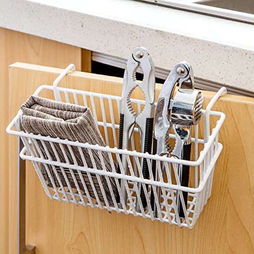 Zollyss Stainless Steel Sink Organizer - Soap Sponge Holder, Drain Rack & Towel Shelf for Kitchen Cabinet Storage (20x12x10.2cm, White) | Perfect for Small Kitchen Spaces & Under-Sink Organization
