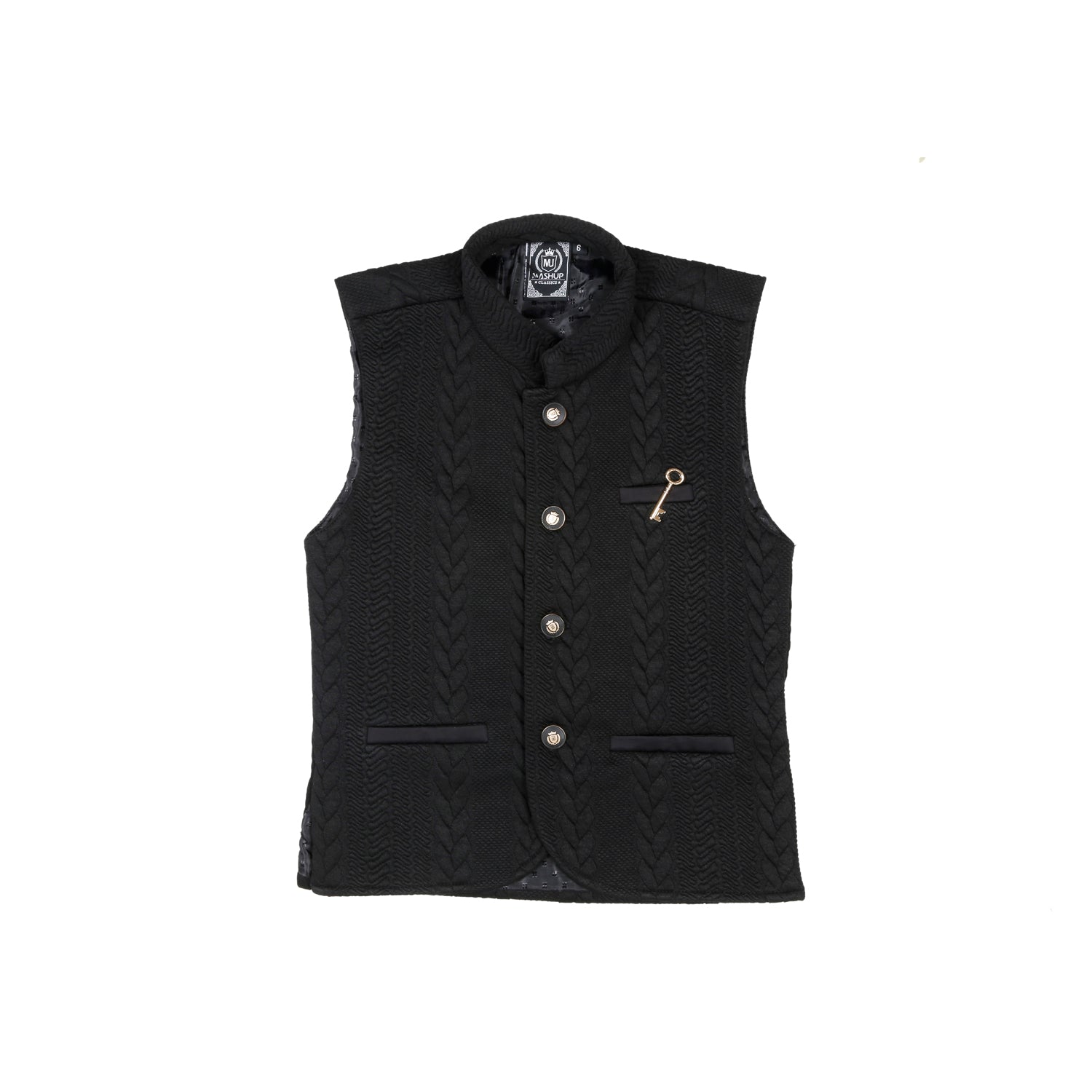 Stylish Black Self Textured Nehru Jacket & Polka Dot Print Shirt for Men - Perfect for Casual Outings, Parties, and Festive Occasions