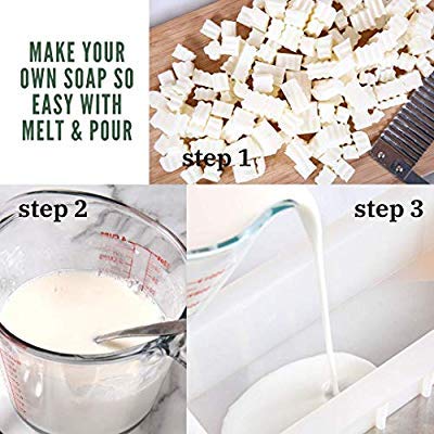 Kavya Organic Goat Milk Soap Base - 100% Natural, White Opaque Melt and Pour (1000g) for DIY Soap Making, Handcrafted Skincare & Gift Sets