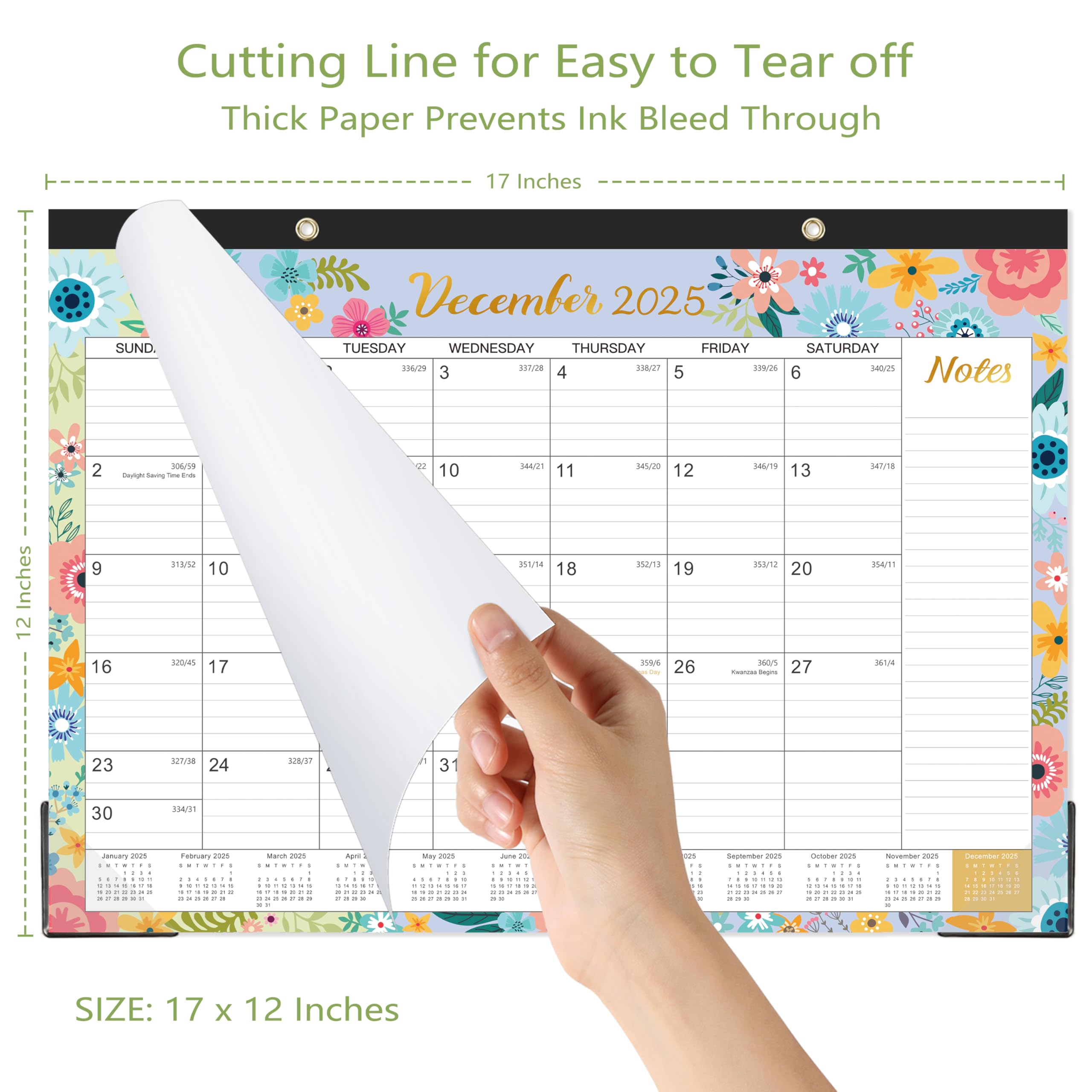 2025-2026 18-Month Desk & Wall Calendar Planner (July 2025 - December 2026) - 16.8