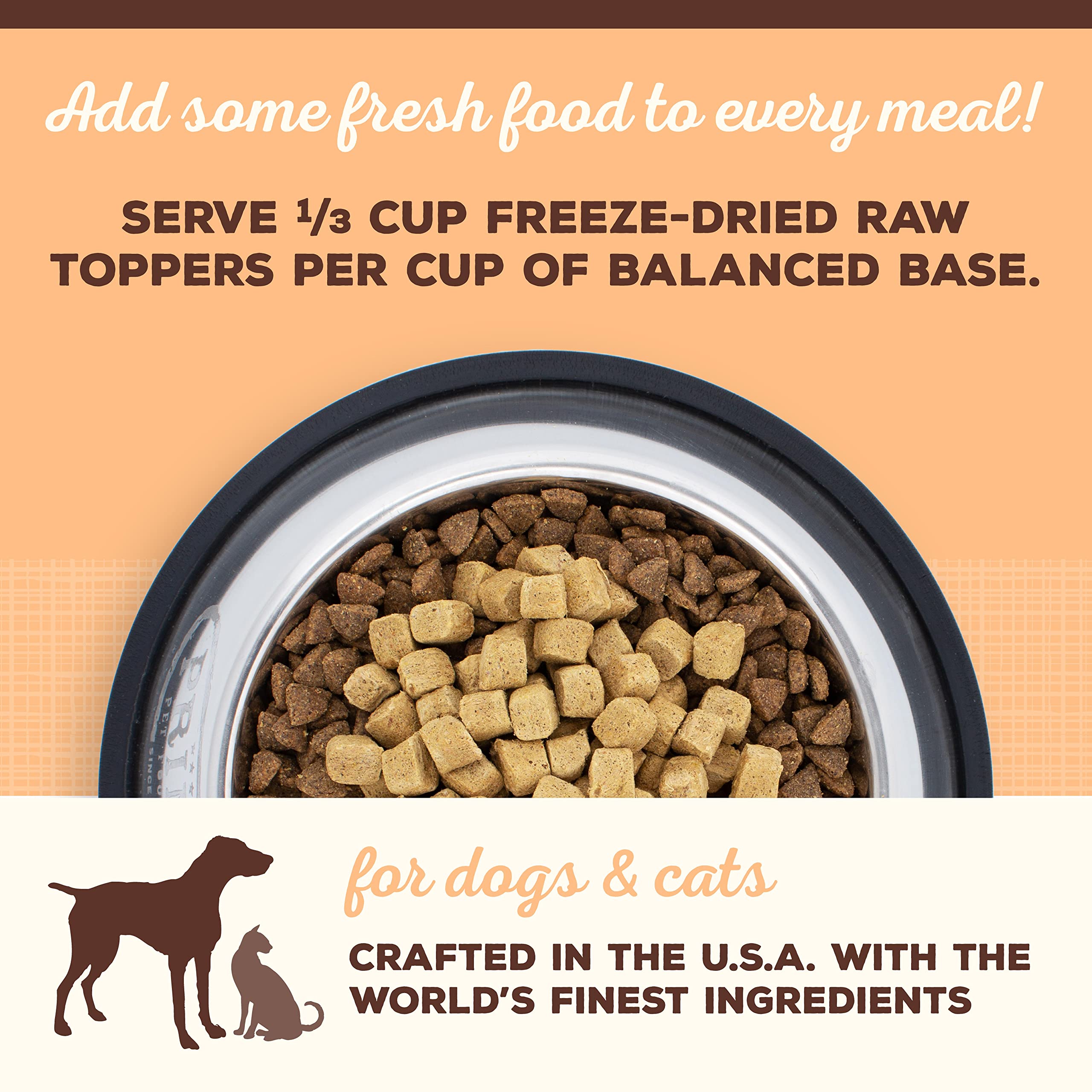 **Primal Freeze-Dried Pork Dog & Cat Food Toppers - Grain-Free, Probiotic-Enriched Meal Mixers & Training Treats (3.5 oz) - Perfect for Kibble Boosters, Picky Eaters & Reward-Based Training**