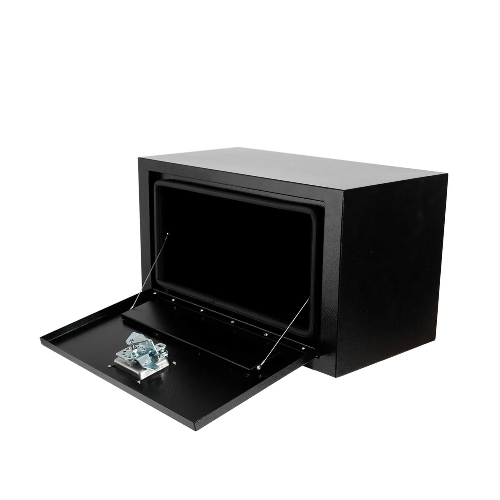 Heavy Duty Black Steel Underbody Truck Tool Box with T-Handle Lock - 24