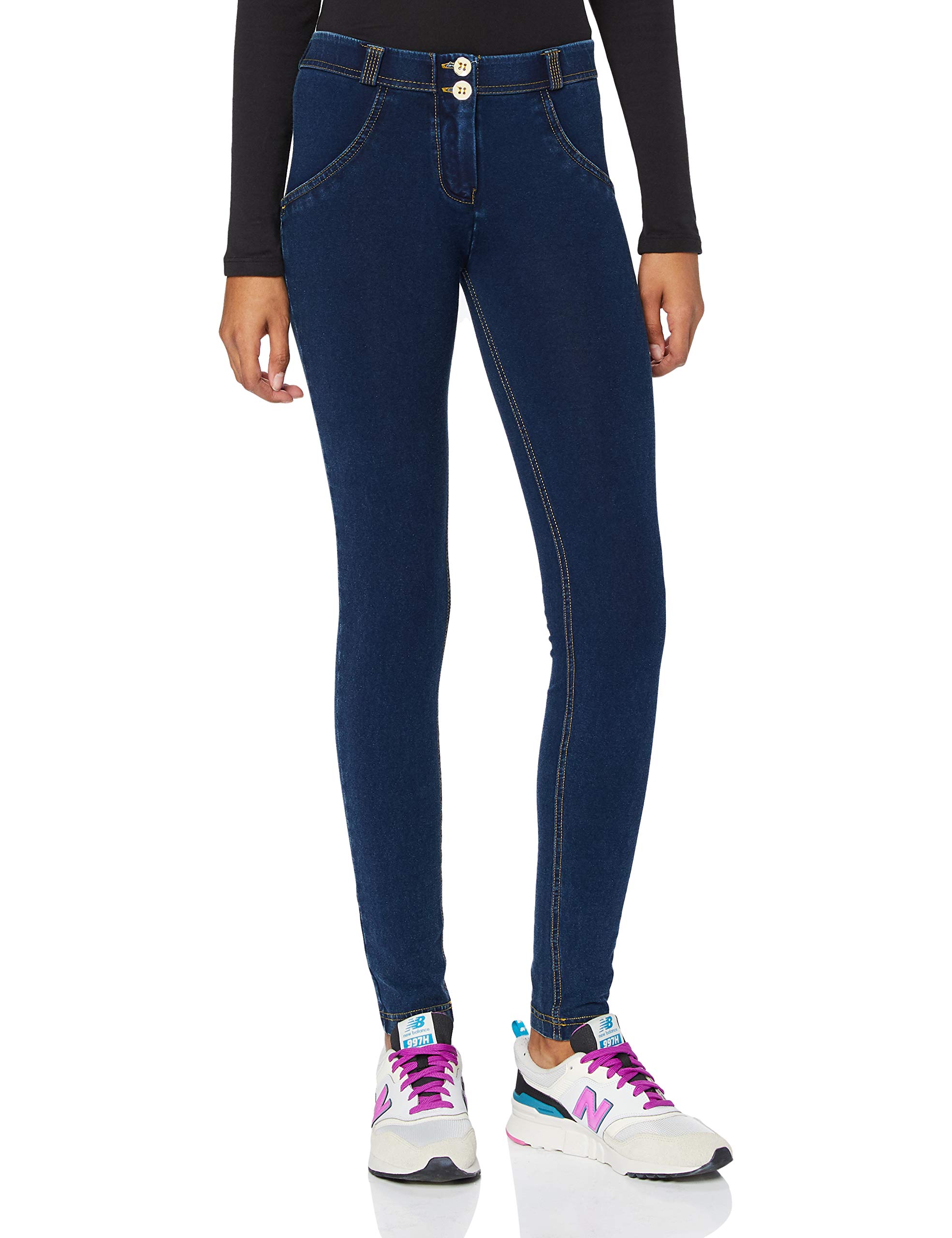 Freddy Women's High Waist Yoga Leggings - Soft Stretchy Workout Pants for Running, Gym & Lounge Wear