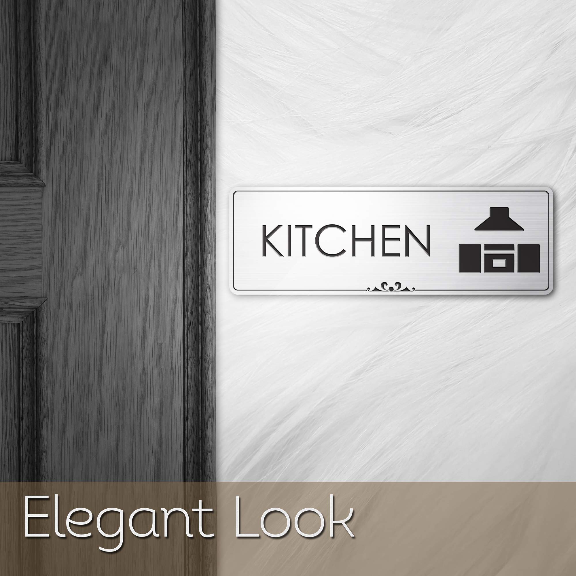 Engraved Brushed Silver Kitchen Pantry Decor Sign 3