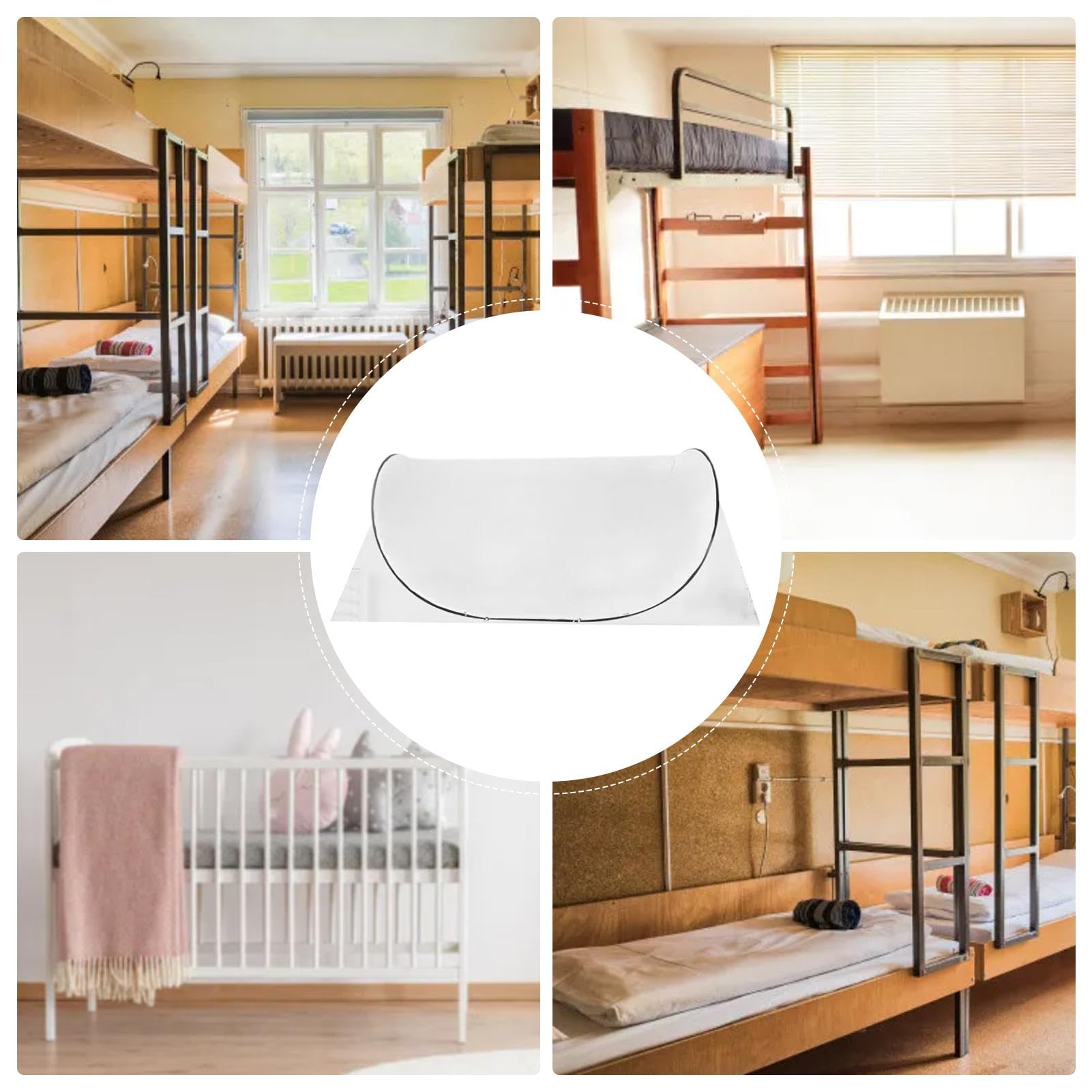 Adjustable Mosquito Net for Single Bed - Portable Pop Up Mosquito Bed Canopy with Anti-Mosquito Protection - Foldable Travel Mosquito Tent for Camping, Indoor & Outdoor Use - Perfect for Home, Travel, and Outdoor Adventures