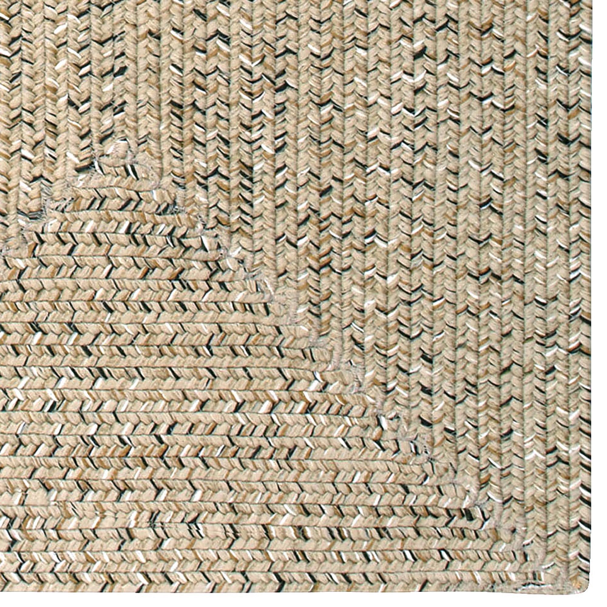 Capel Rugs Sea Pottery Rectangle Braided Area Rug 2x3 Feet - Coastal Woven Jute Rug for Living Room, Bedroom & Beach House Decor - Sandy Beach Design