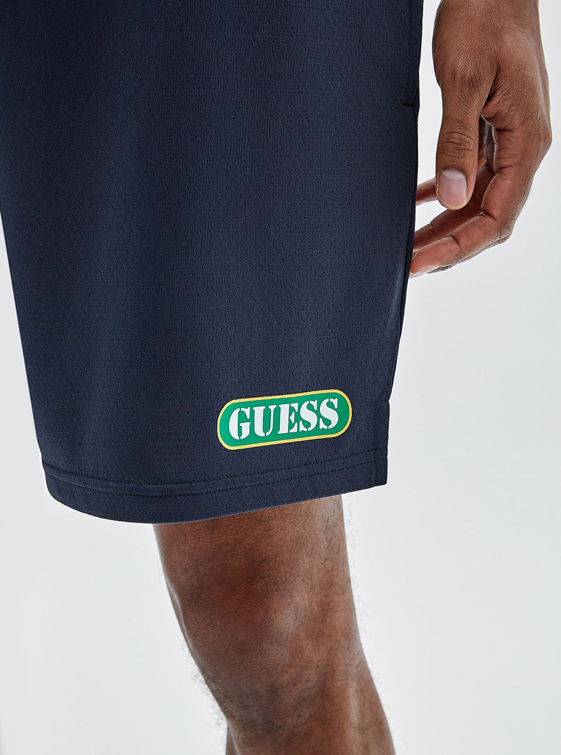 Guess Originals Blue Sonic Mesh Shorts for Men - Lightweight & Breathable Athletic Shorts for Running, Gym, and Casual Wear