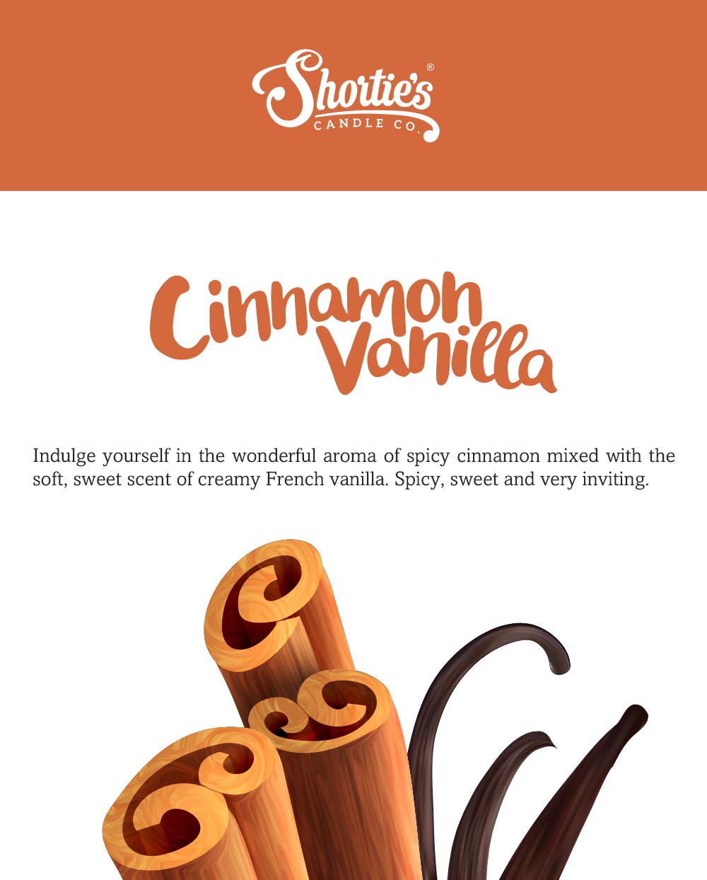 Cinnamon Vanilla Highly Scented Natural 3-Wick Soy Candle | Essential Fragrance Oils | 100% Soy Wax, Phthalate & Paraben Free | Clean Burning 14.5oz Candle for Home, Relaxation & Aromatherapy