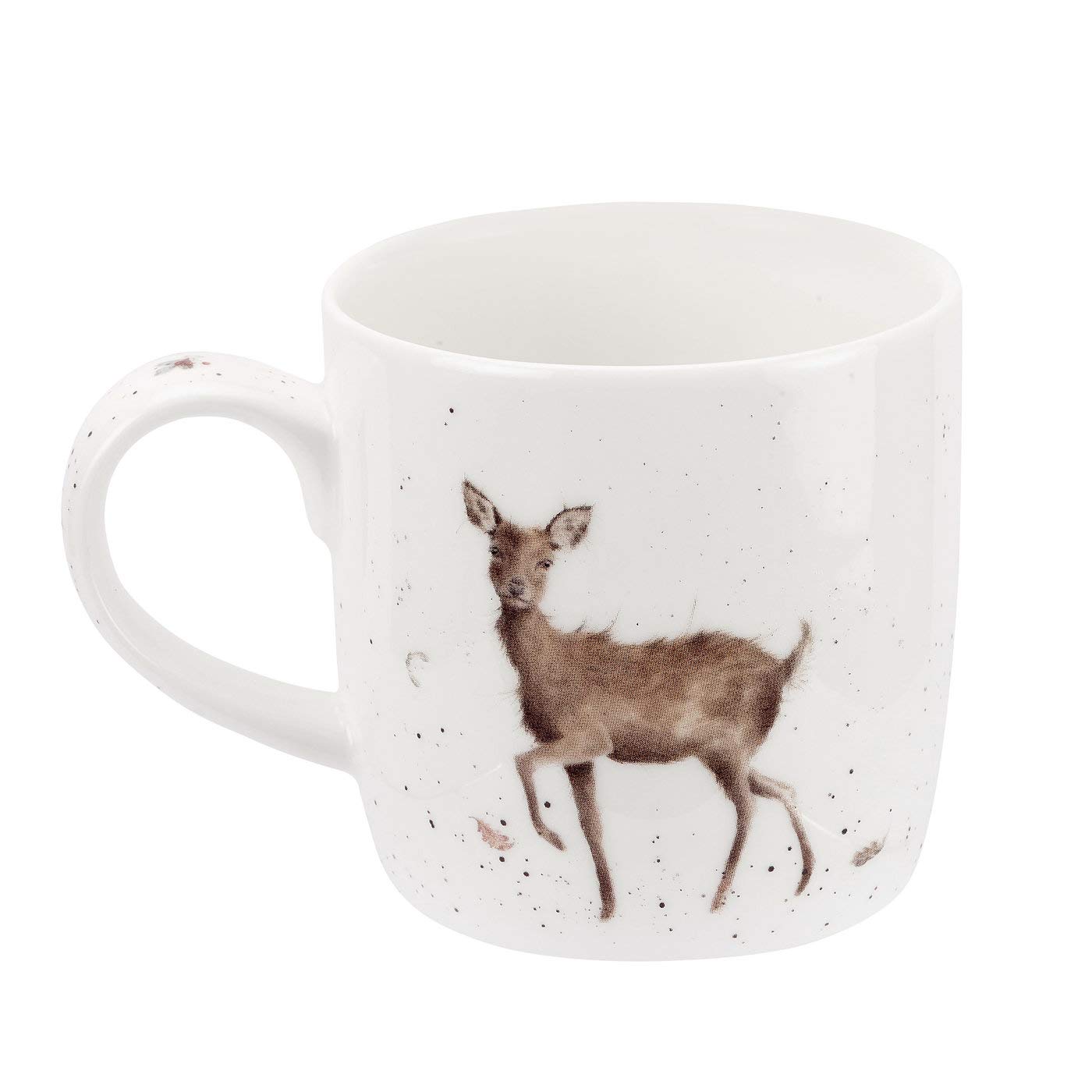 Portmeirion Wrendale Designs Wild at Heart 11oz Bone China Coffee Mug with Stag Design - Microwave & Dishwasher Safe - Perfect for Home, Office, and Gift Giving