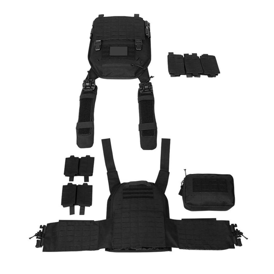 Aetheria Tactical Quick Release Vest - Adjustable Lightweight Body Armor for Men & Women, Waterproof Multi-Purpose Outdoor Training Gear for Hiking, Camping & Airsoft