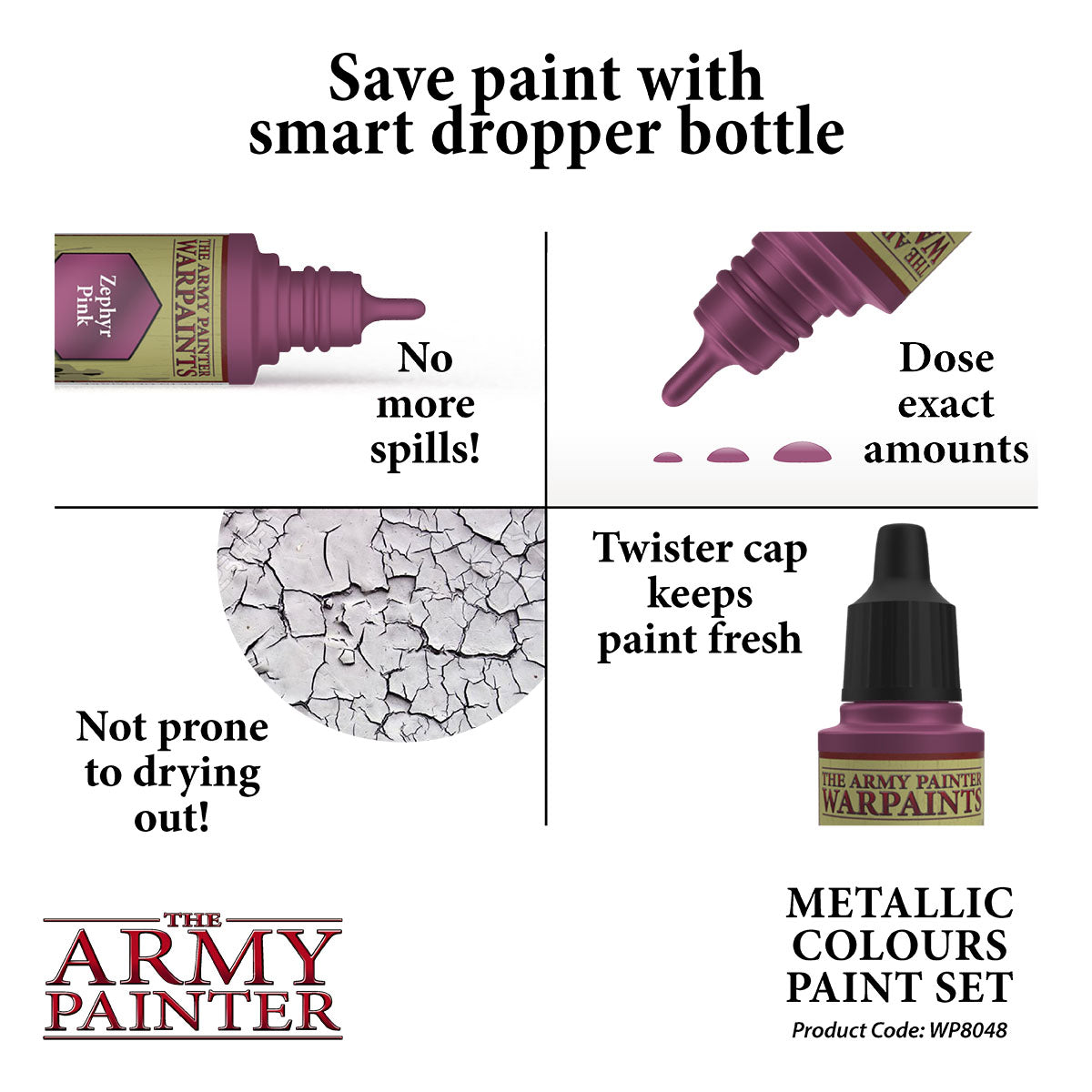 Warpaints Metallics: Premium Metallic Paint Set for Miniatures & Models - Perfect for Warhammer, D&D, and Cosplay