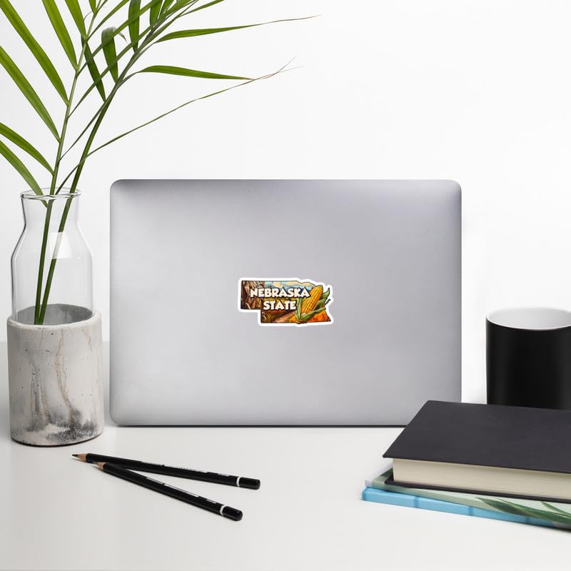 Nebraska State Sticker - Waterproof Vinyl Decal for Travel Souvenirs, Water Bottles, Mugs, Laptops & Cars - 4
