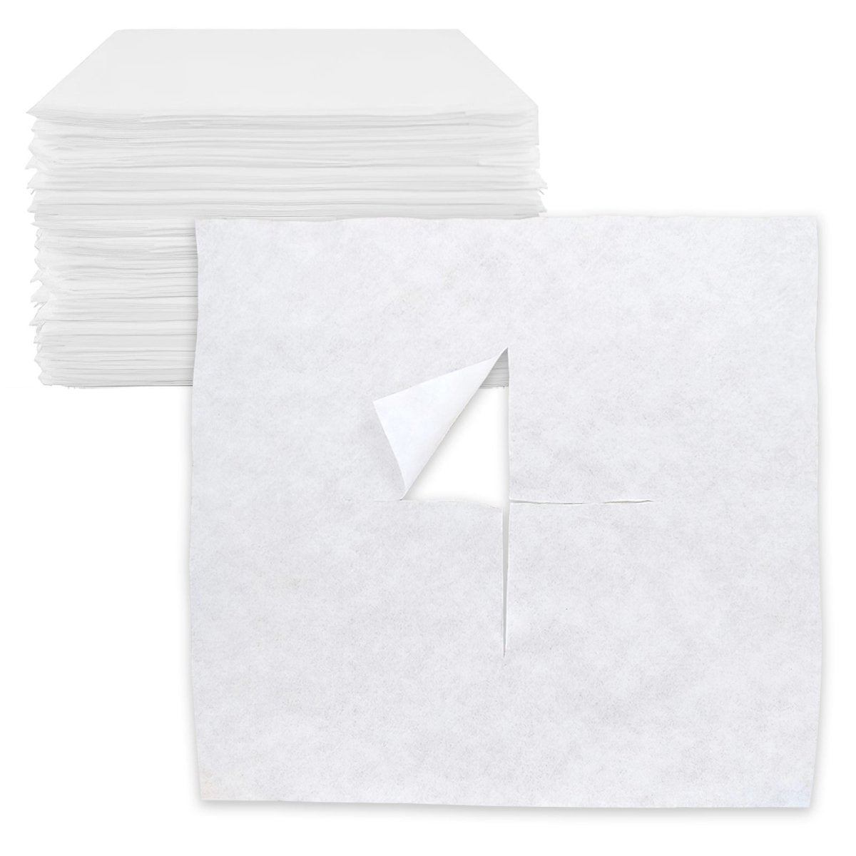 100PC Disposable Flat Headrest Covers - Hygienic & Comfortable for Salon, Spa, Massage & Medical Use - Bulk Pack for Professionals