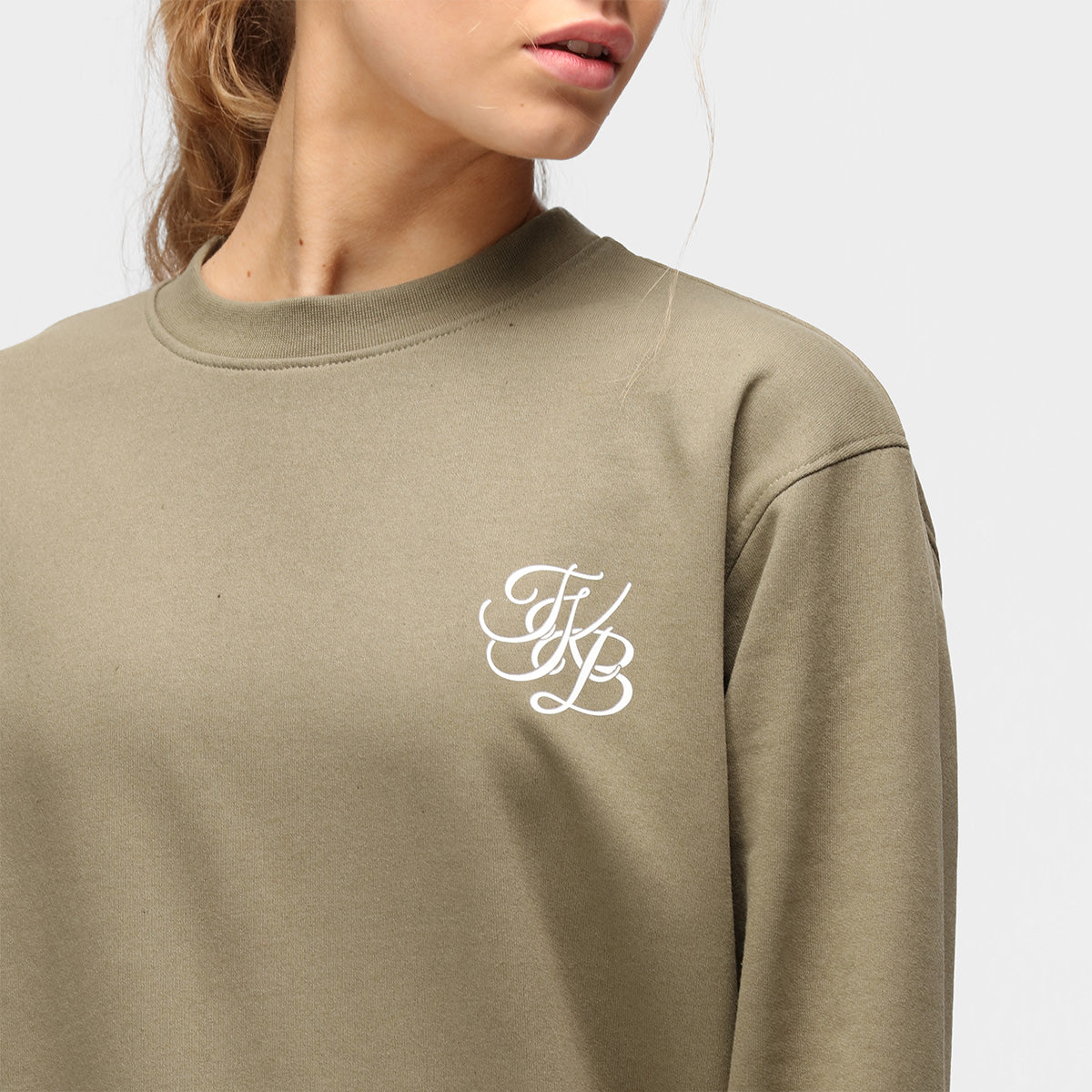 TKB Khaki Unisex Sweatshirt | Casual Pullover Hoodie for Men & Women | Perfect for Streetwear, Lounge & Outdoor Activities